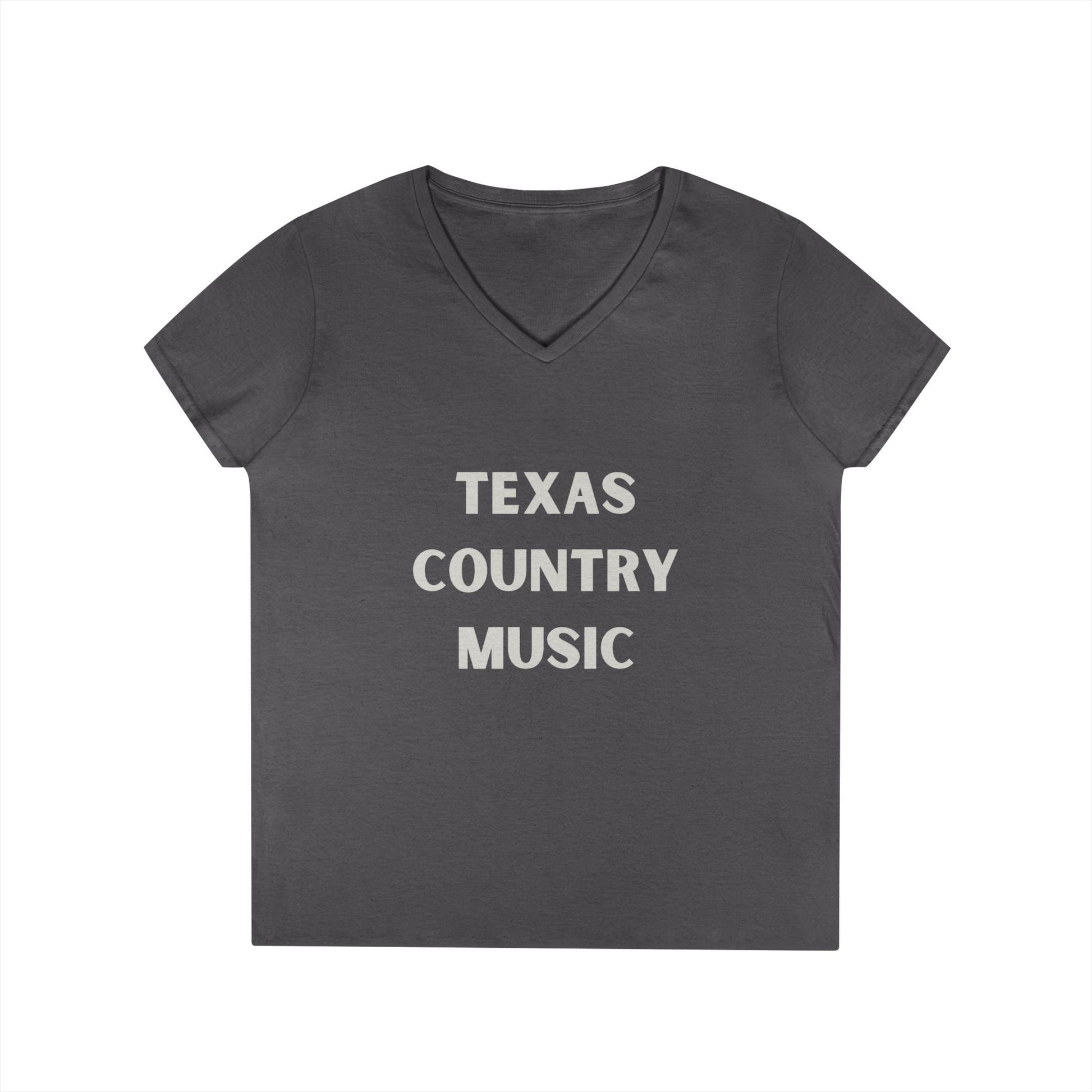 Texas Country Music - Ladies' V-Neck T-Shirt