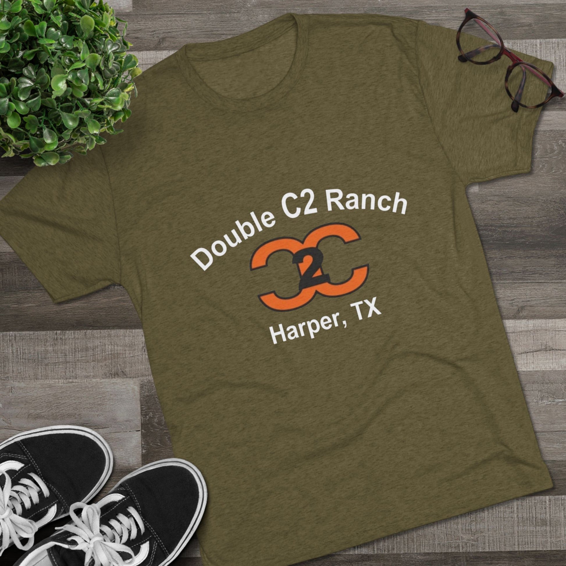 Double C2 Ranch - Tri-Blend Crew Tee