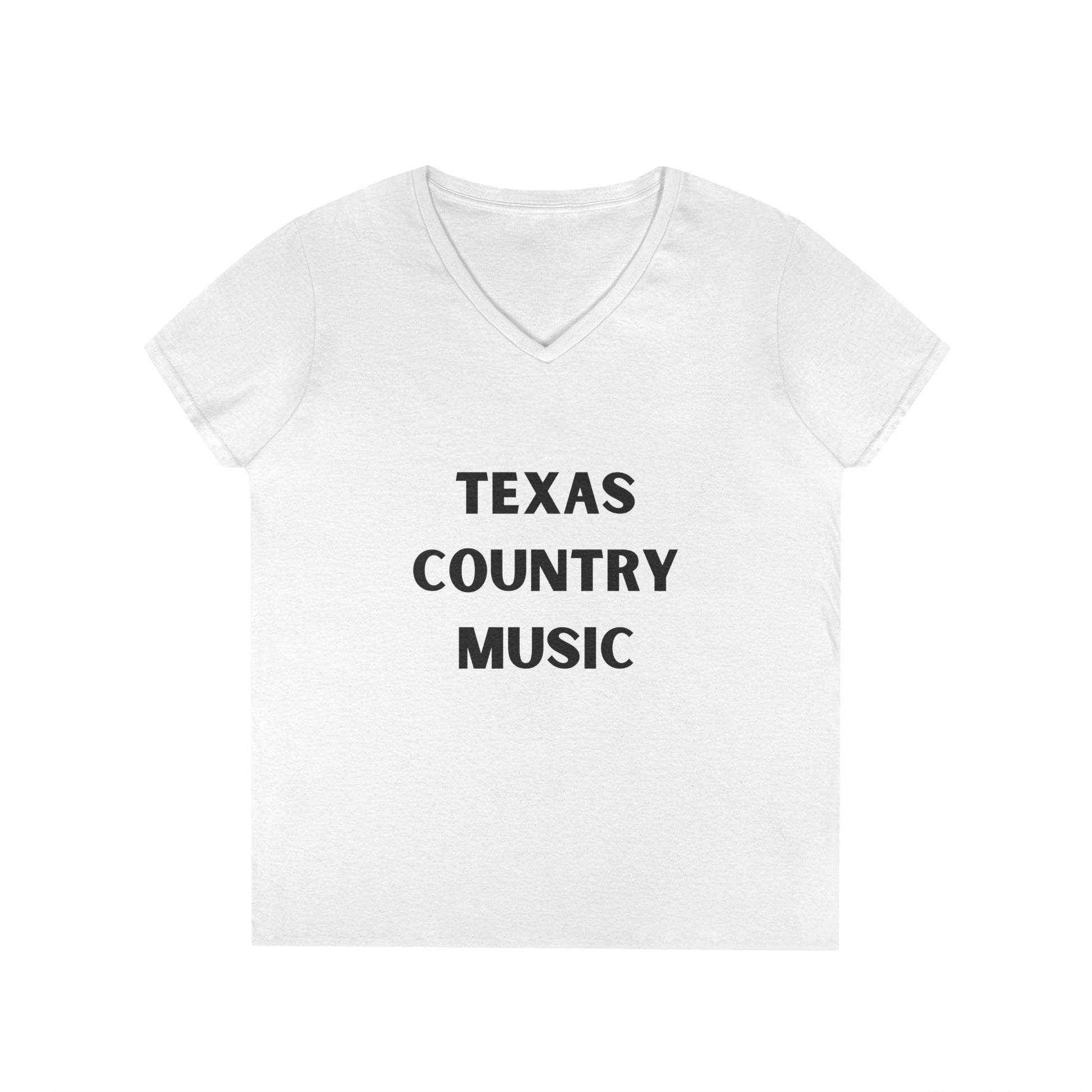 Texas Country Music - Ladies' V-Neck T-Shirt
