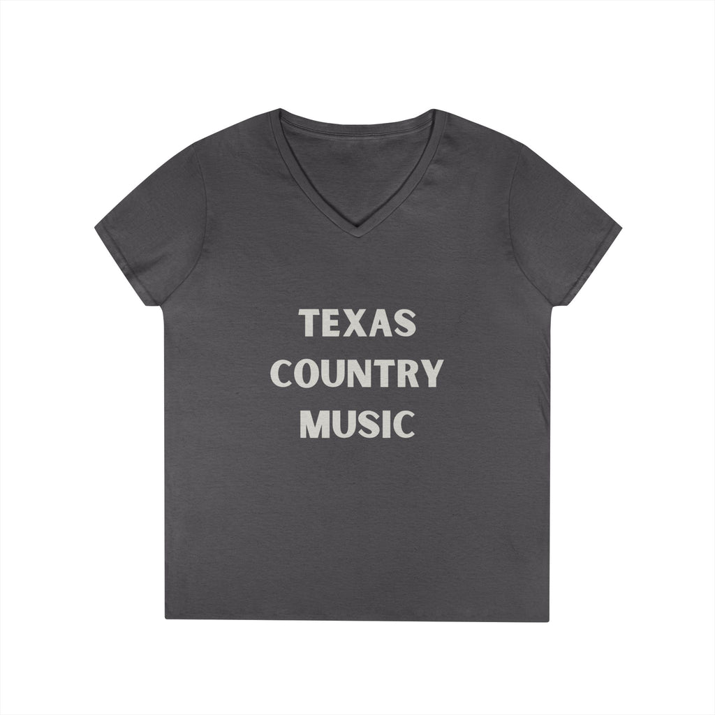 Texas Country Music - Ladies' V-Neck T-Shirt