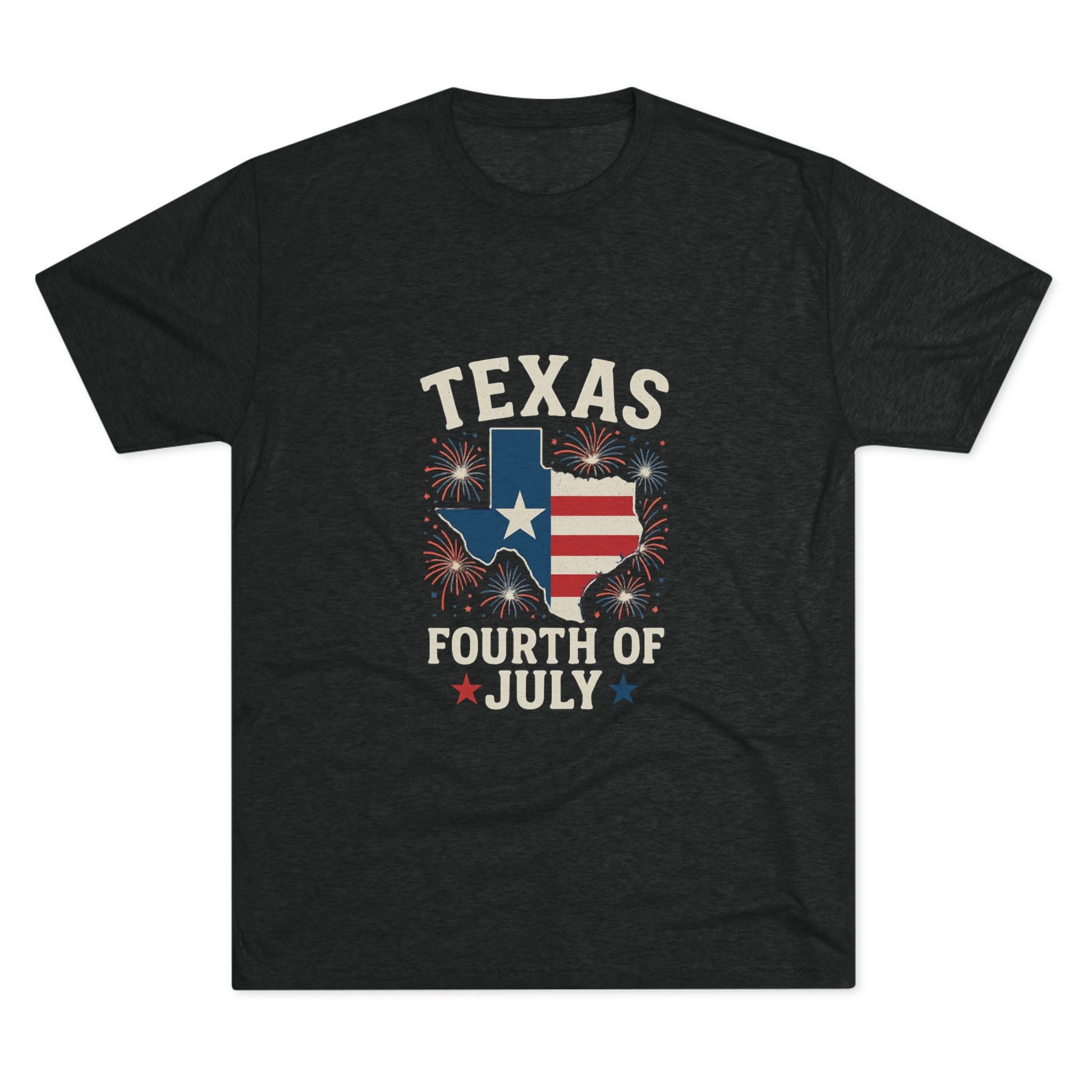 Texas 4th of July - Tri-Blend Crew Tee