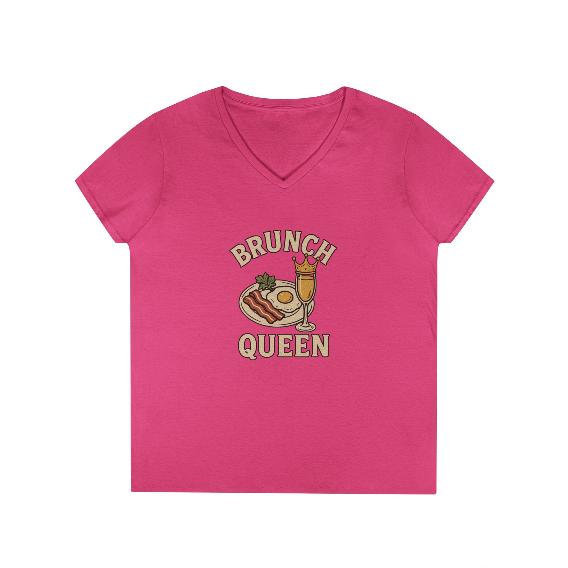 Brunch Queen - Ladies' V-Neck T-Shirt