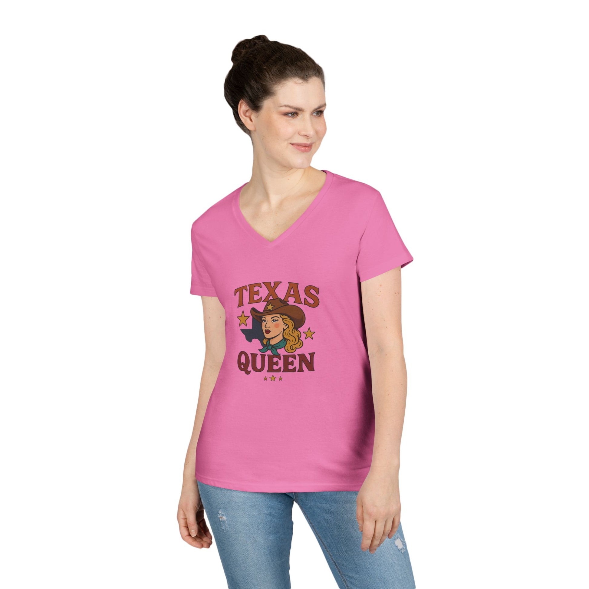 Texas Queen - Ladies' V-Neck T-Shirt