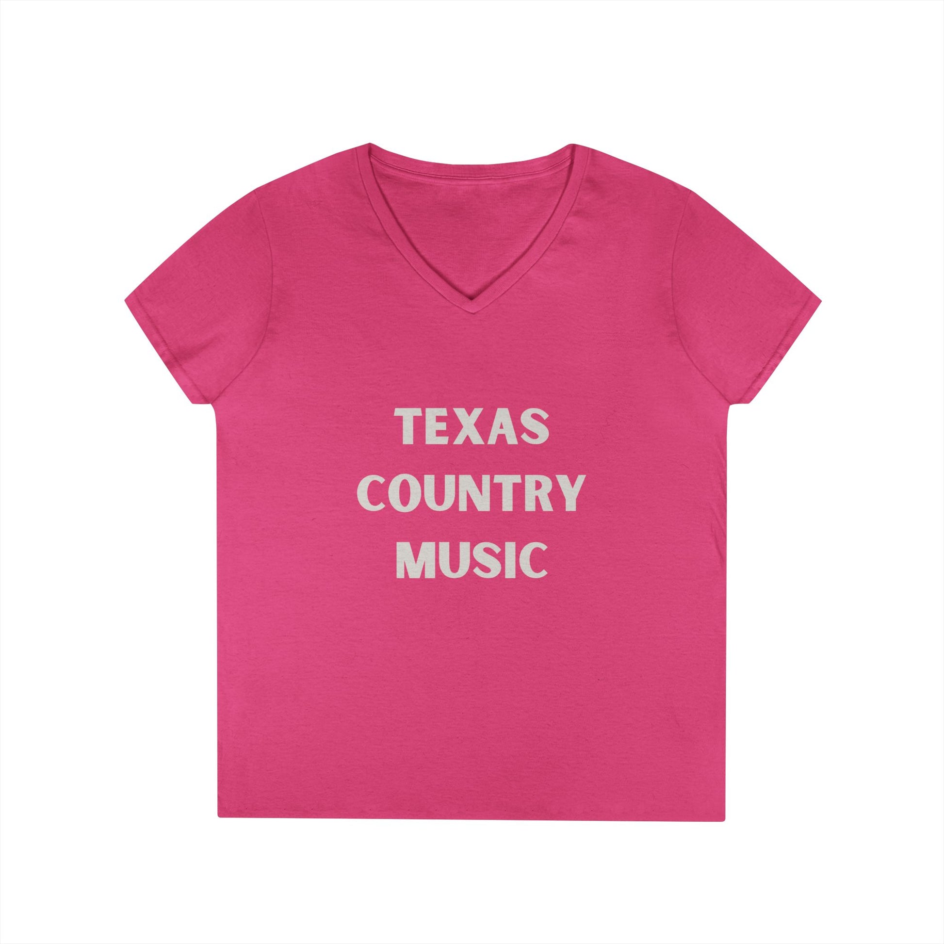 Texas Country Music - Ladies' V-Neck T-Shirt