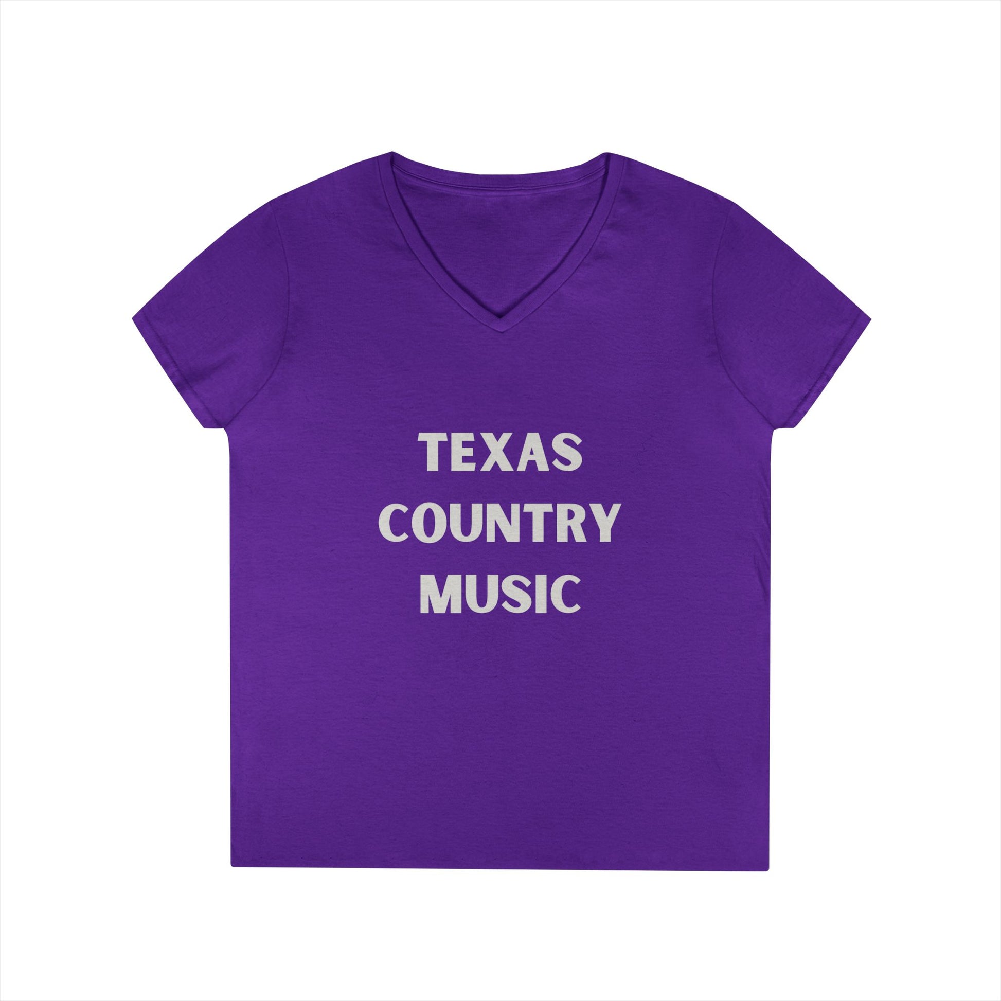 Texas Country Music - Ladies' V-Neck T-Shirt