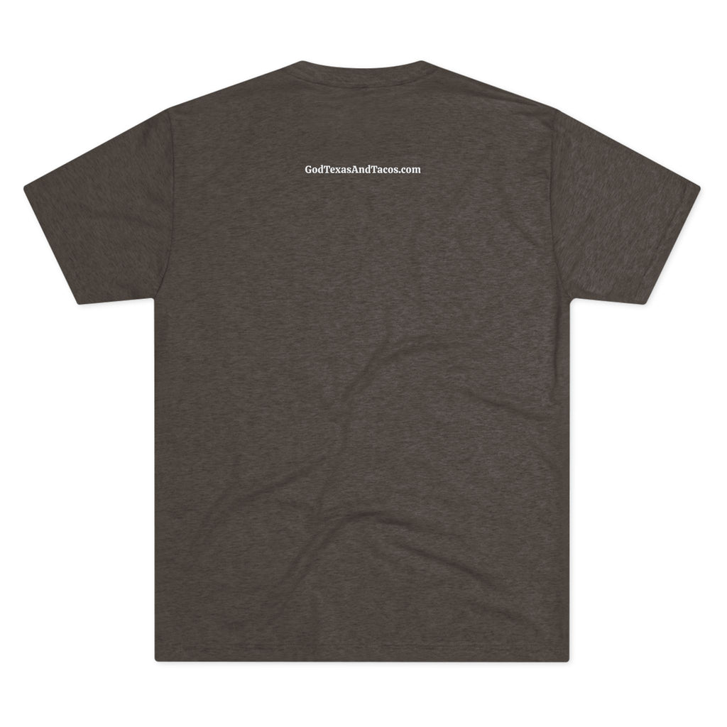 God, Texas & Tacos - Tri-Blend Crew Tee Shirt