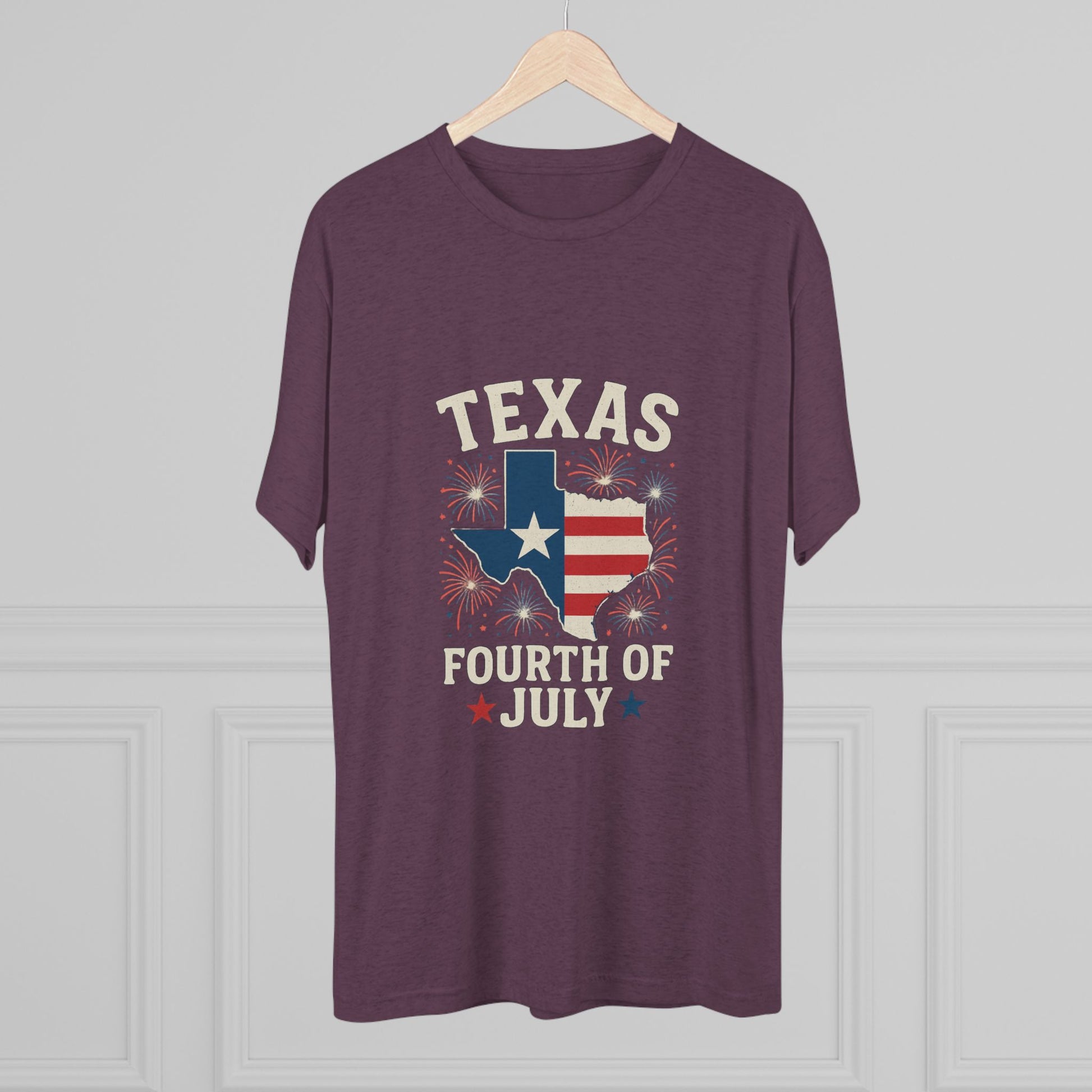 Texas 4th of July - Tri-Blend Crew Tee