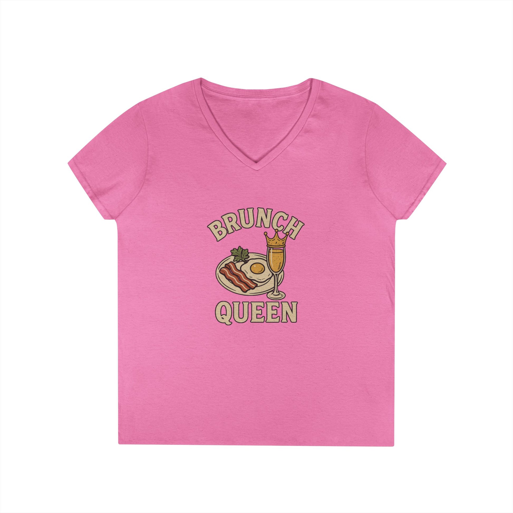 Brunch Queen - Ladies' V-Neck T-Shirt