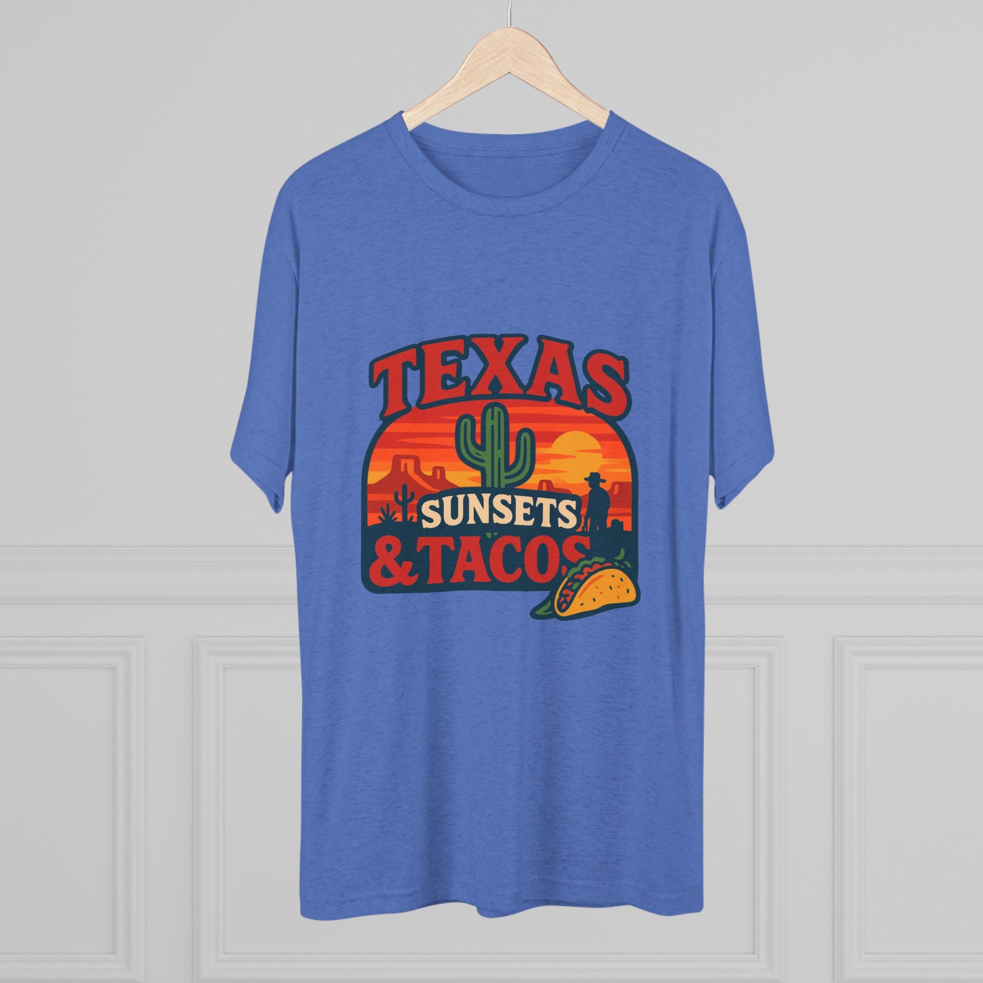 Texas Sunsets and Tacos - Tri-Blend Crew Tee