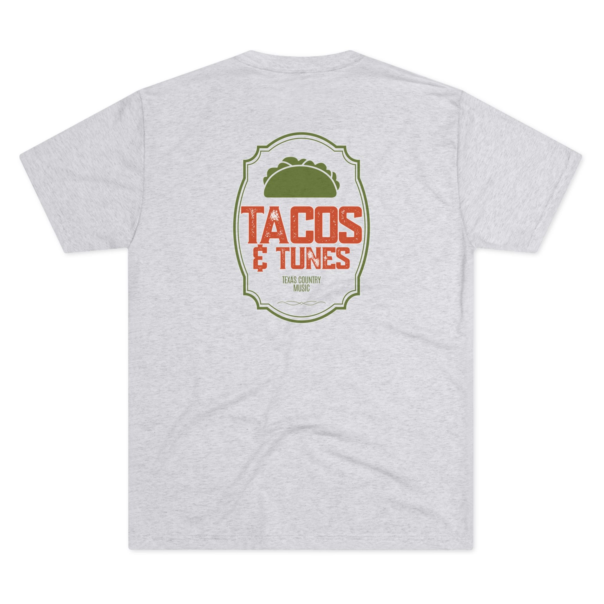 Tacos and Tunes Texas Country - Tri-Blend Crew Tee