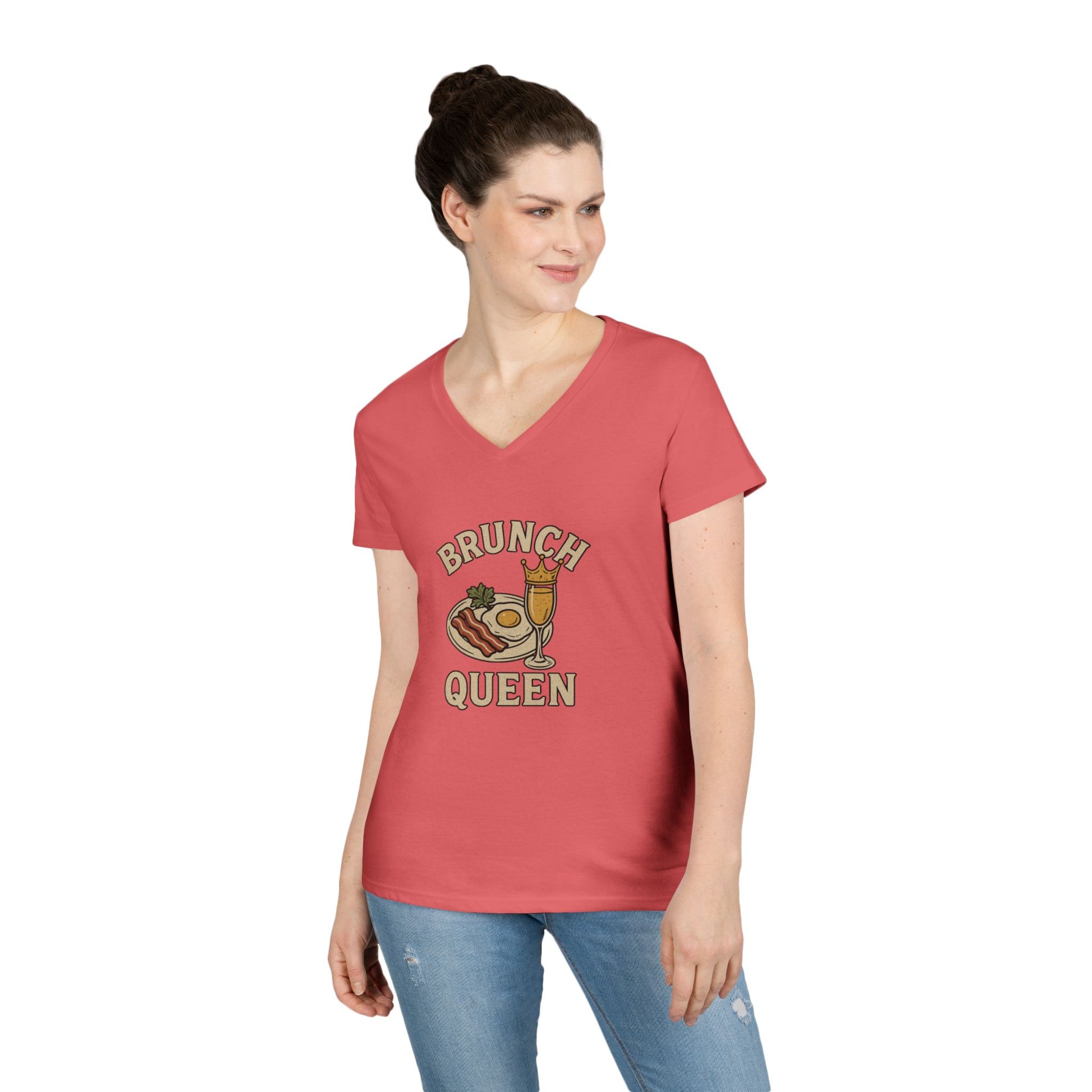 Brunch Queen - Ladies' V-Neck T-Shirt