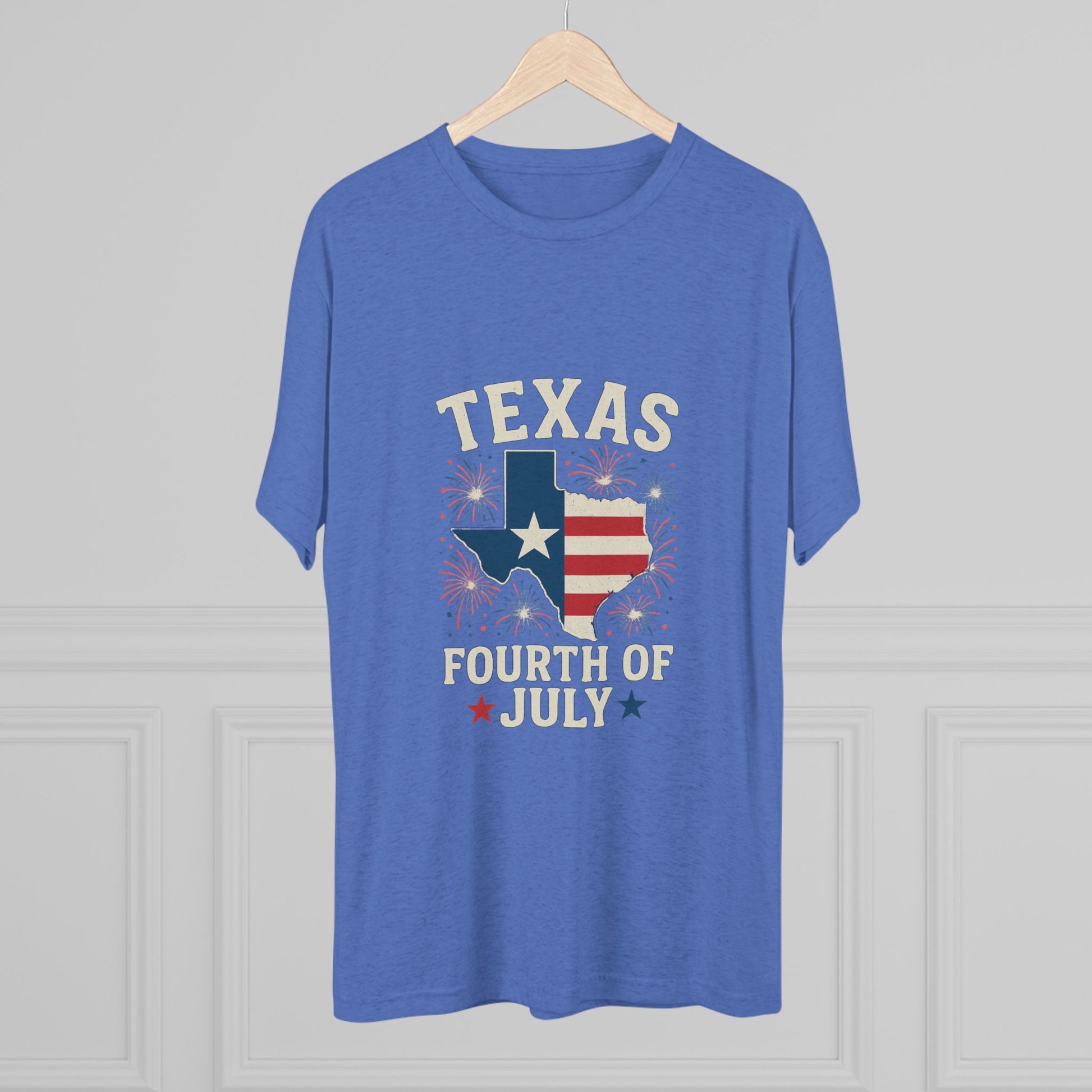 Texas 4th of July - Tri-Blend Crew Tee