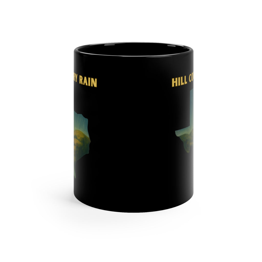 Hill Country Rain - Black Coffee Mug, 11oz