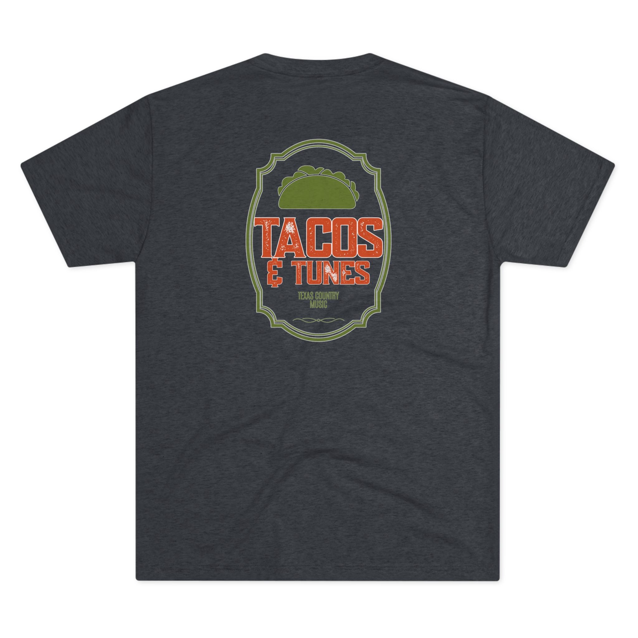 Tacos and Tunes Texas Country - Tri-Blend Crew Tee