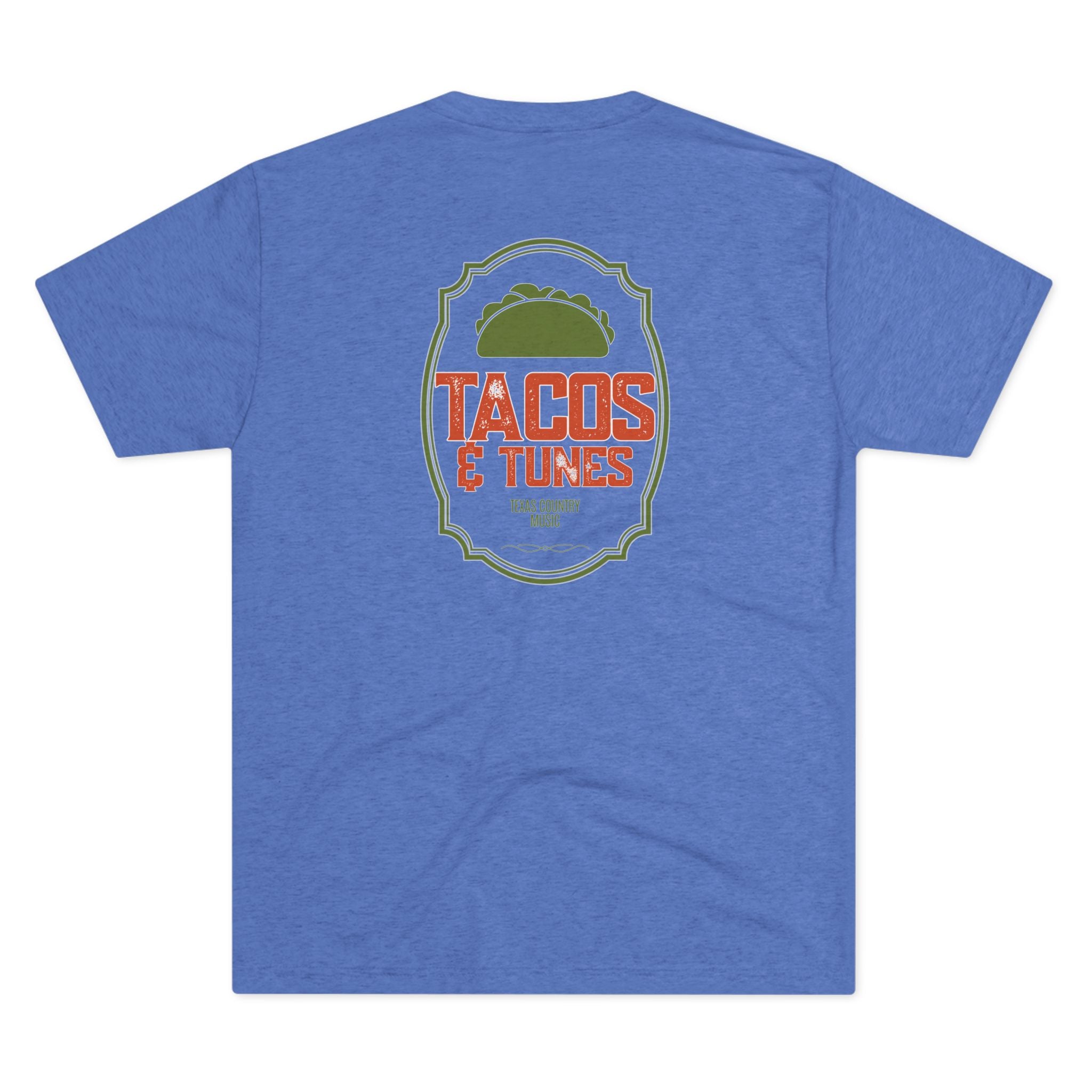 Tacos and Tunes Texas Country - Tri-Blend Crew Tee