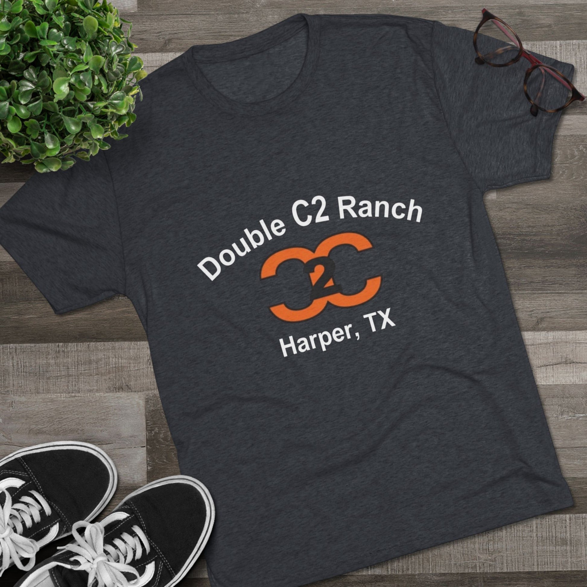 Double C2 Ranch - Tri-Blend Crew Tee