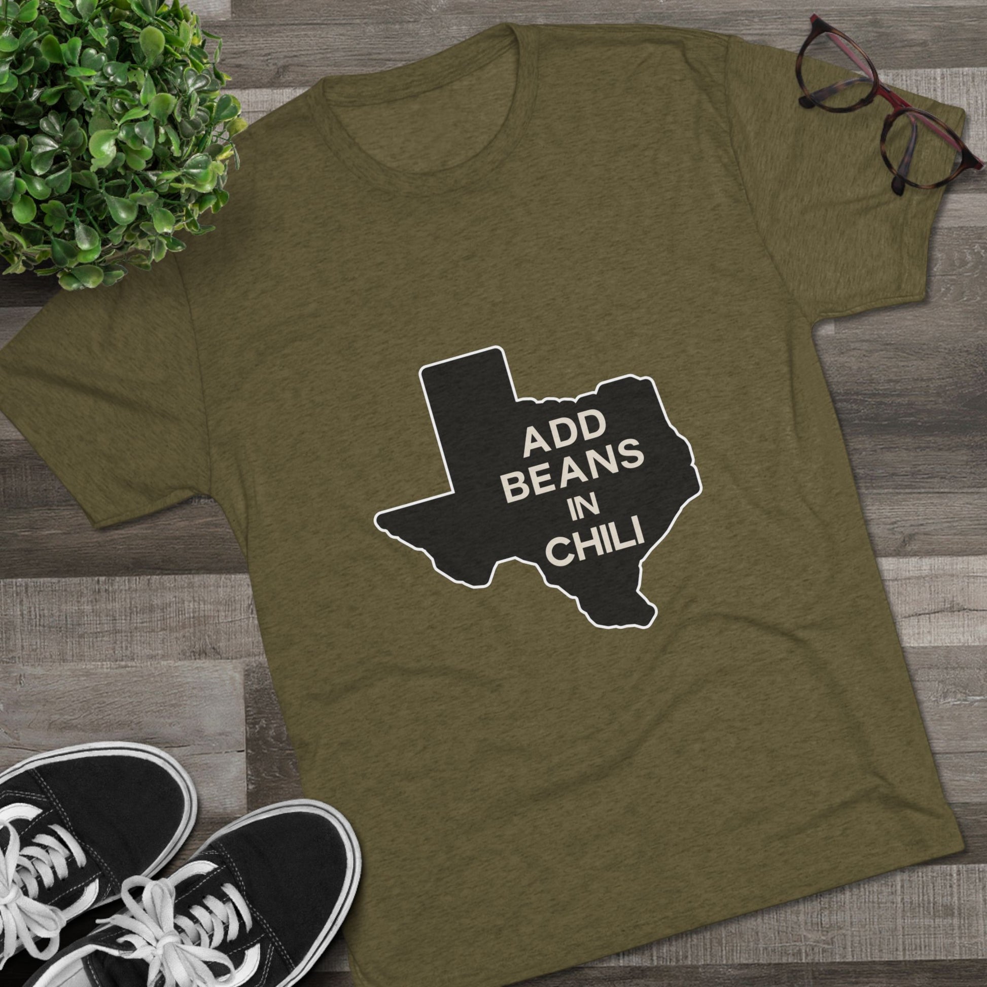 Add Beans in Chili - Tri-Blend Crew Tee