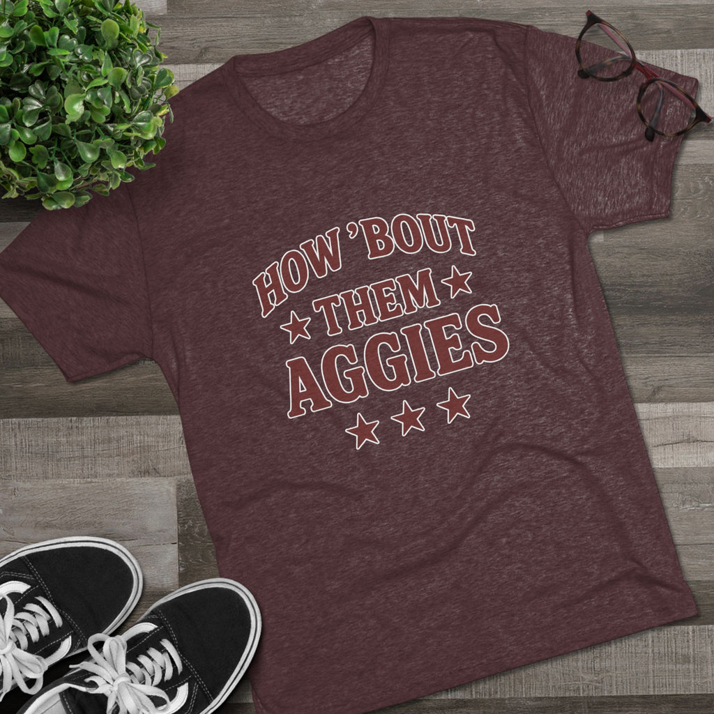 How 'Bout Them Aggies - Unisex Tri-Blend Crew Tee