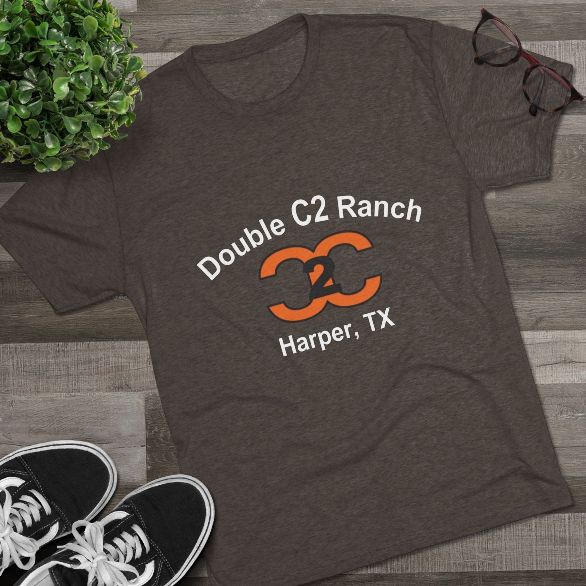 Double C2 Ranch - Tri-Blend Crew Tee