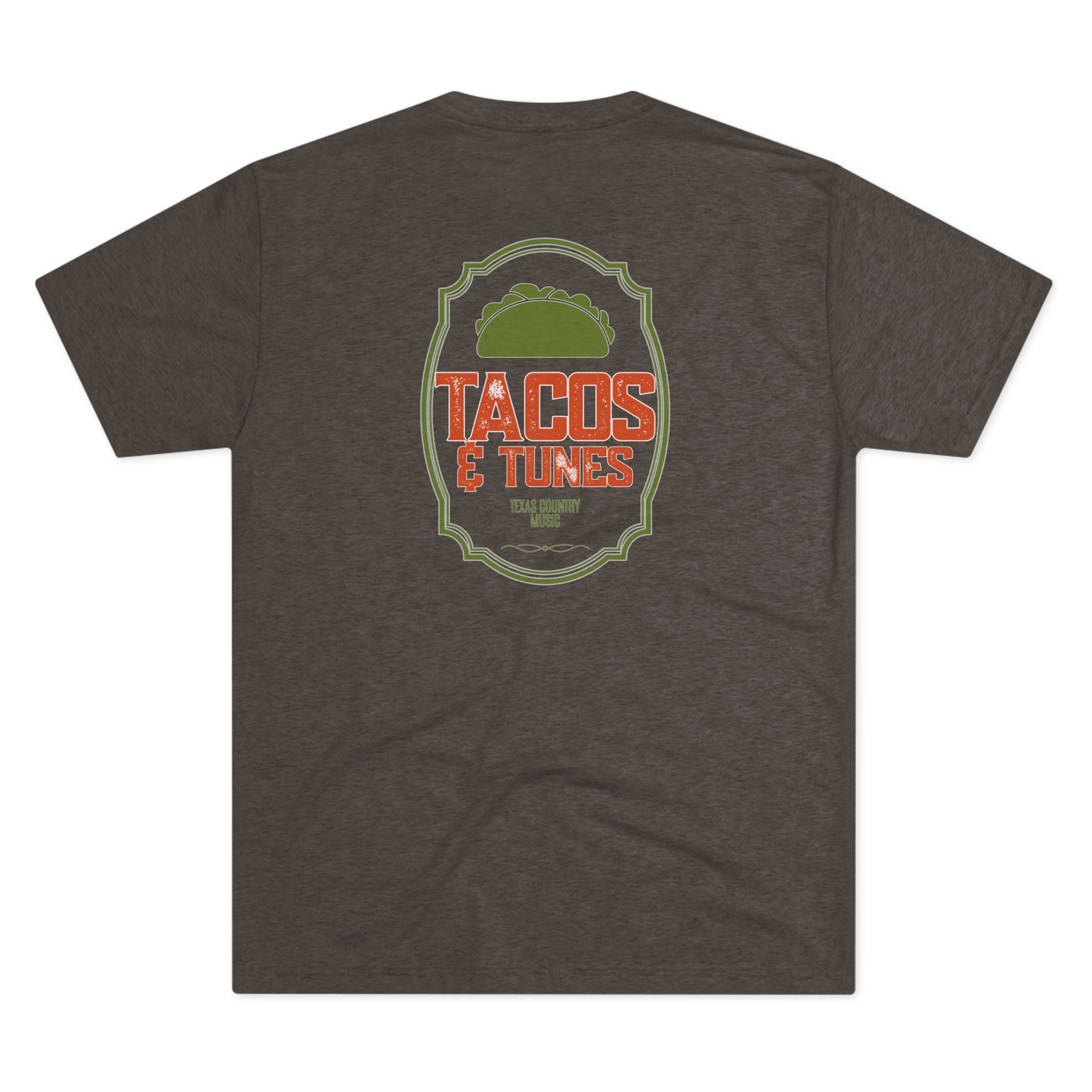 Tacos and Tunes Texas Country - Tri-Blend Crew Tee