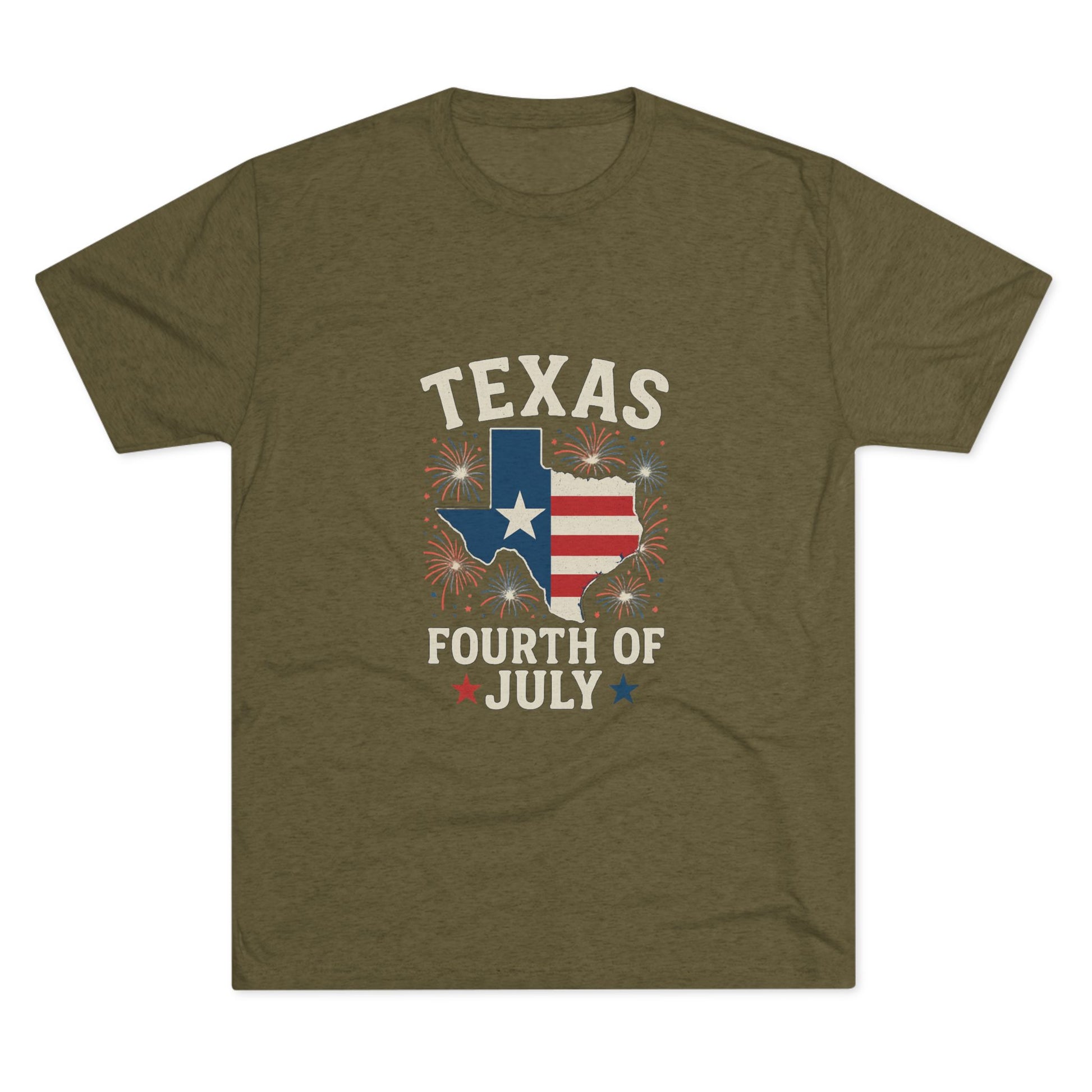 Texas 4th of July - Tri-Blend Crew Tee