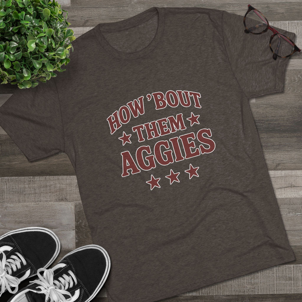 How 'Bout Them Aggies - Unisex Tri-Blend Crew Tee