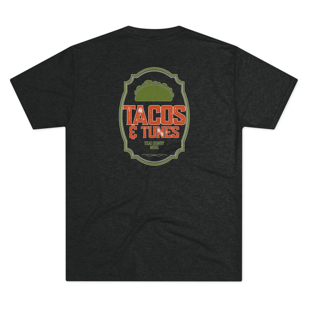 Tacos and Tunes Texas Country - Tri-Blend Crew Tee