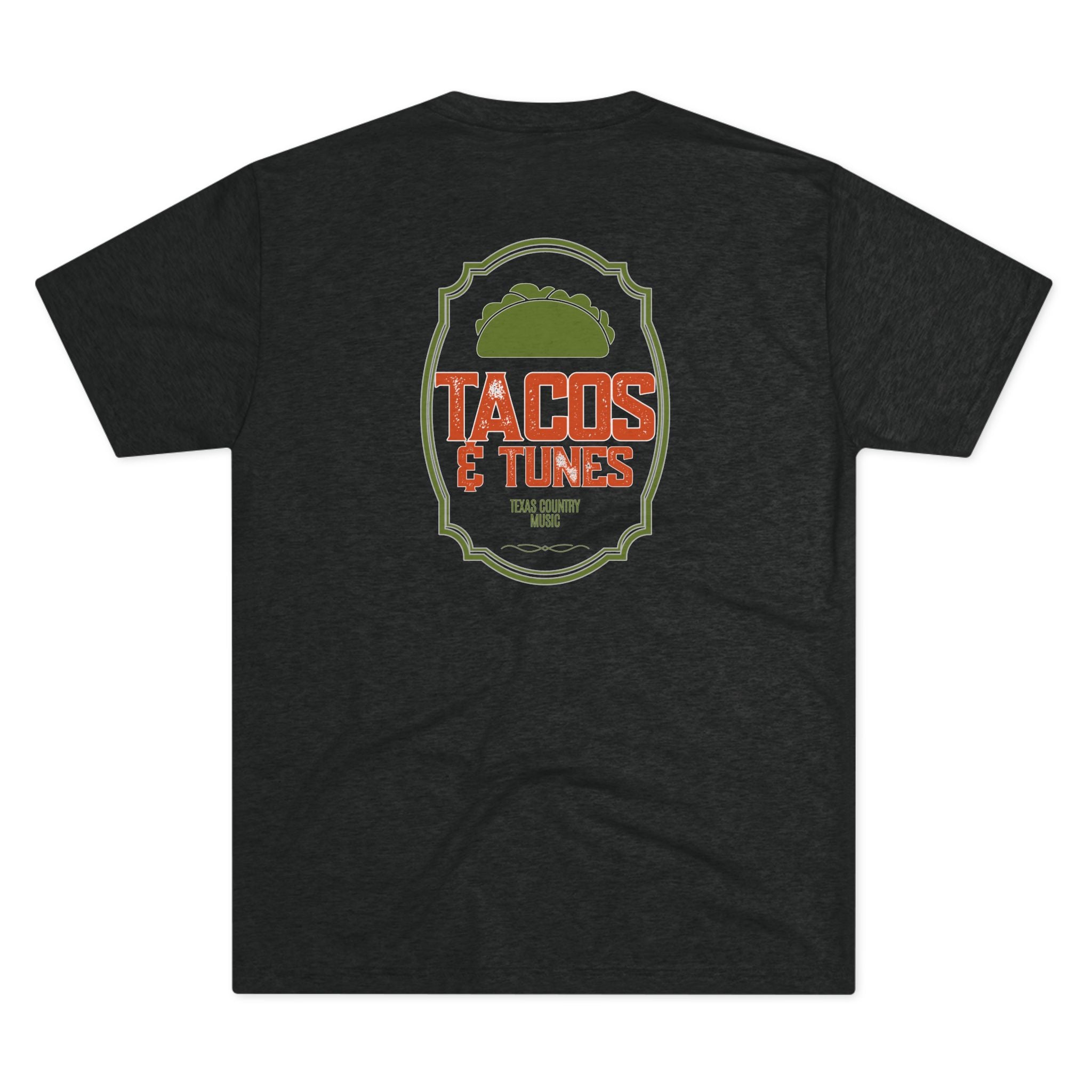 Tacos and Tunes Texas Country - Tri-Blend Crew Tee