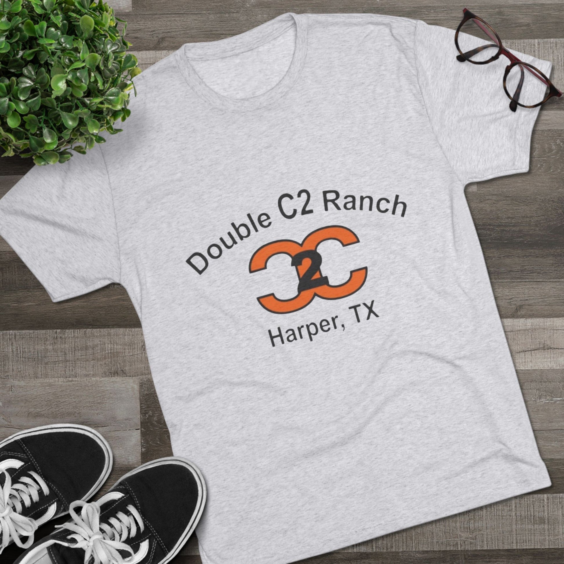 Double C2 Ranch - Tri-Blend Crew Tee