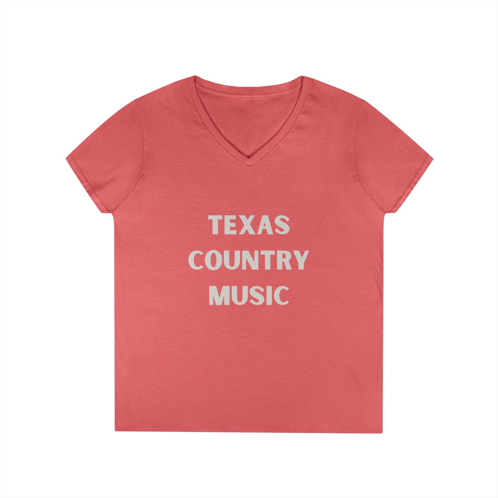 Texas Country Music - Ladies' V-Neck T-Shirt