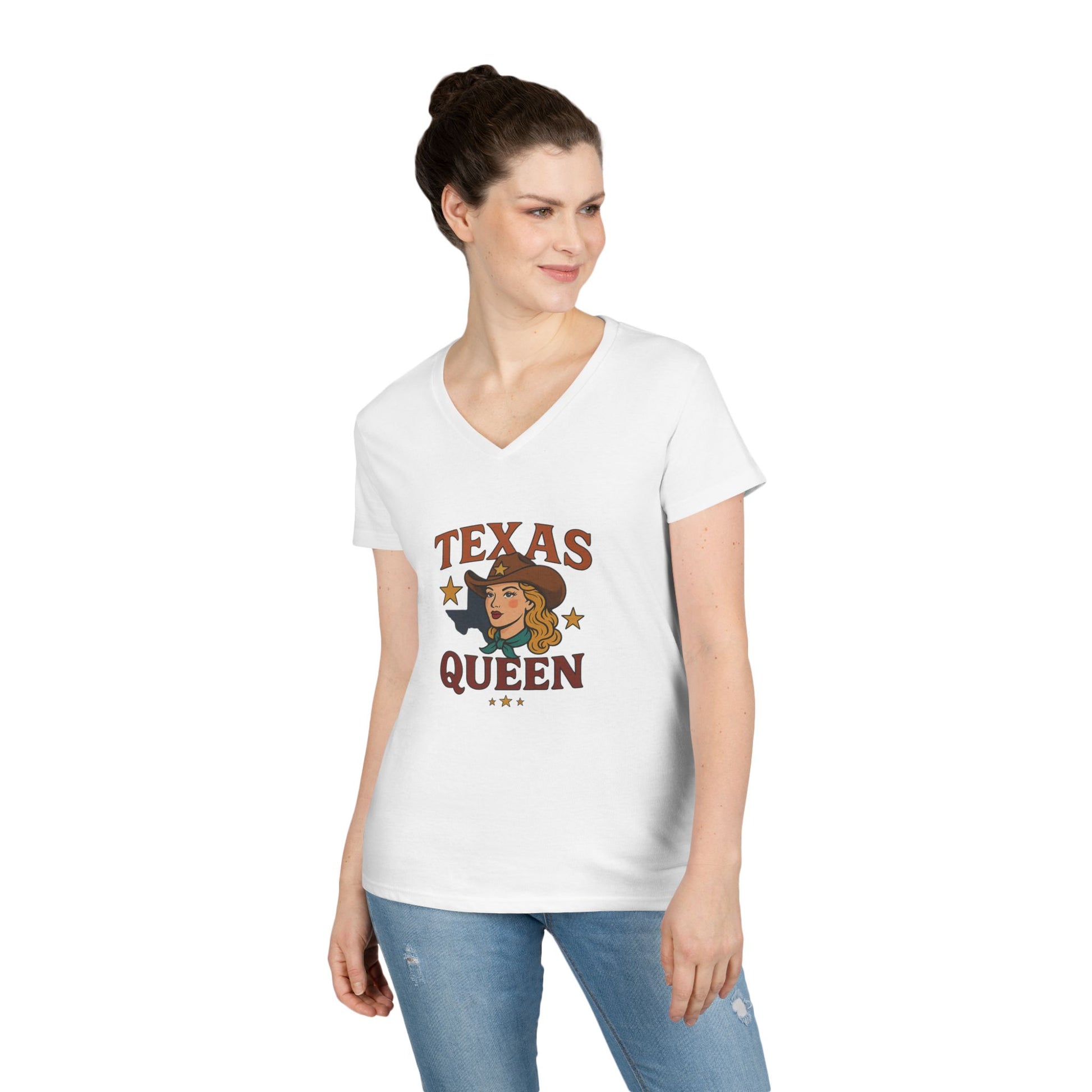 Texas Queen - Ladies' V-Neck T-Shirt