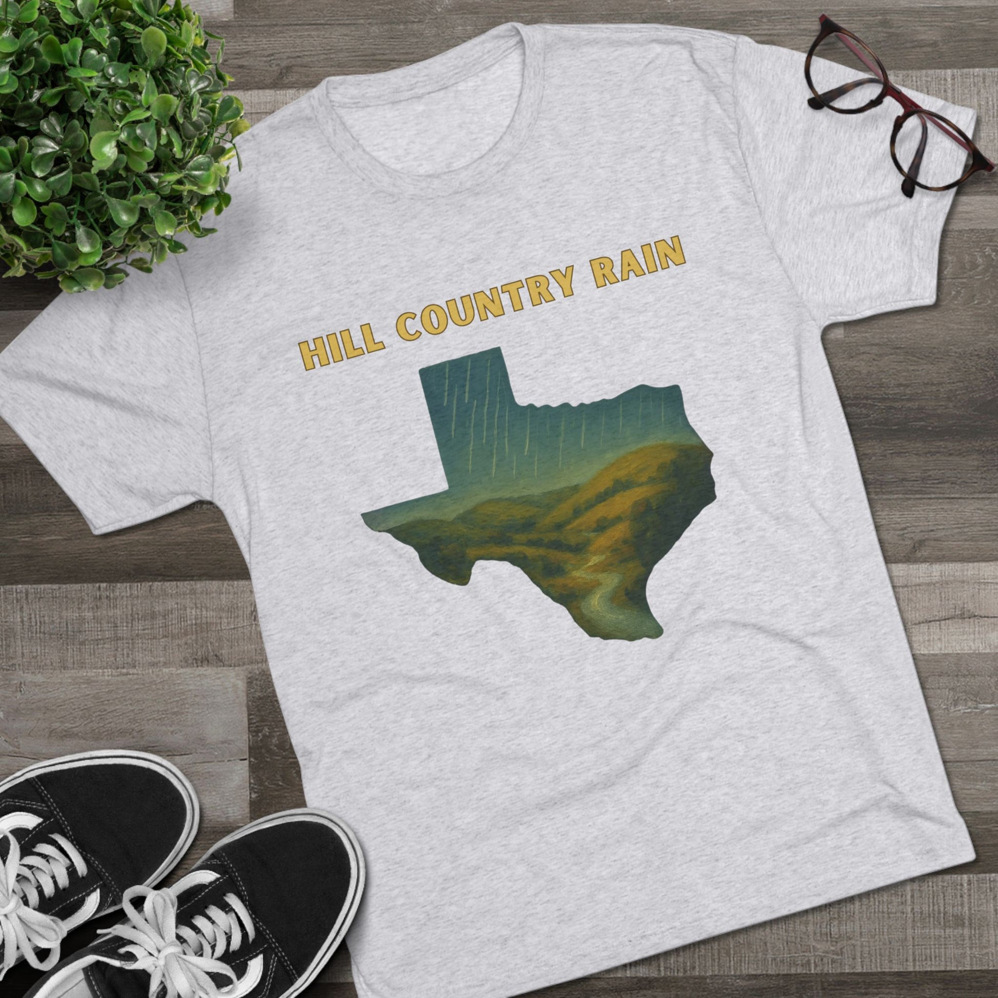 Hill Country Rain - Tri-Blend Crew Tee
