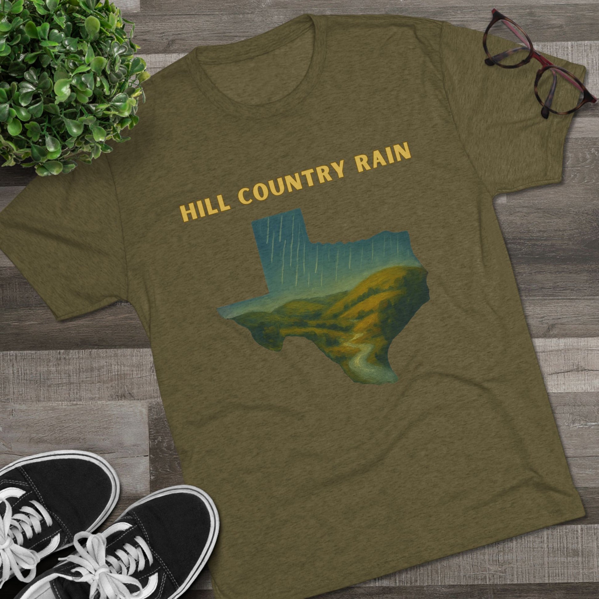 Hill Country Rain - Tri-Blend Crew Tee