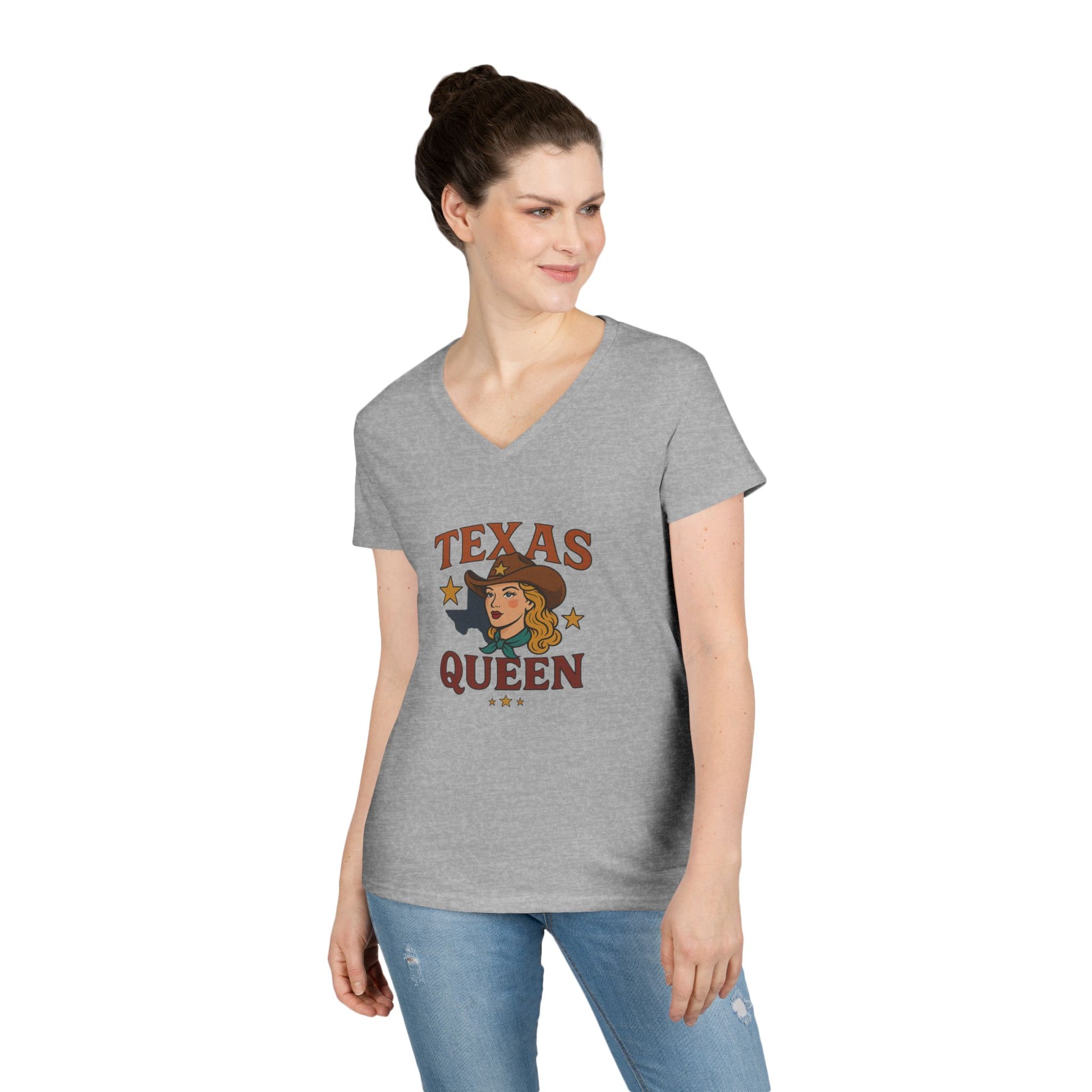 Texas Queen - Ladies' V-Neck T-Shirt