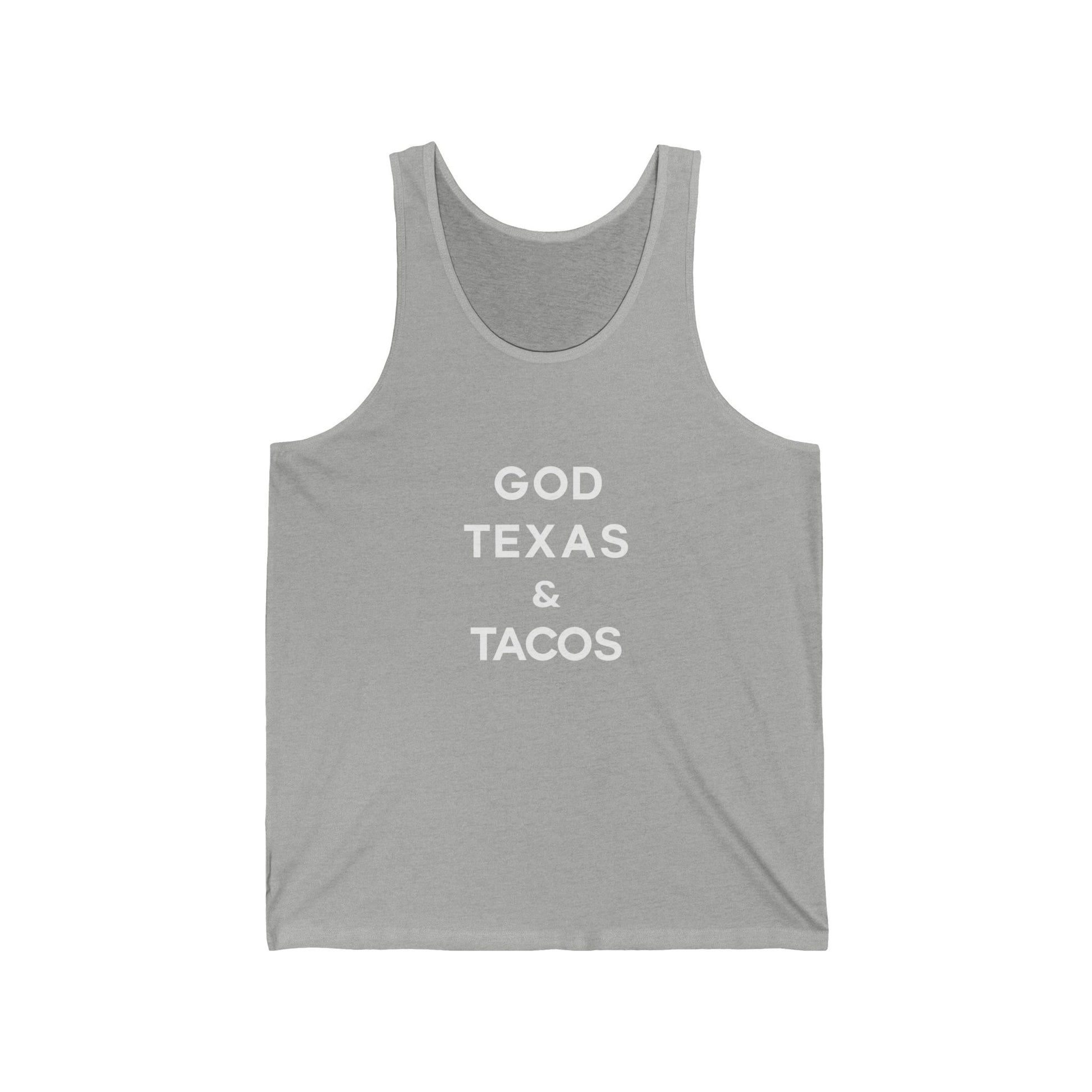 God, Texas and Tacos - Jersey Tank