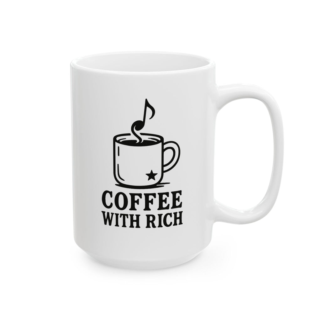 Coffee with Rich - Ceramic Mug, (11oz)