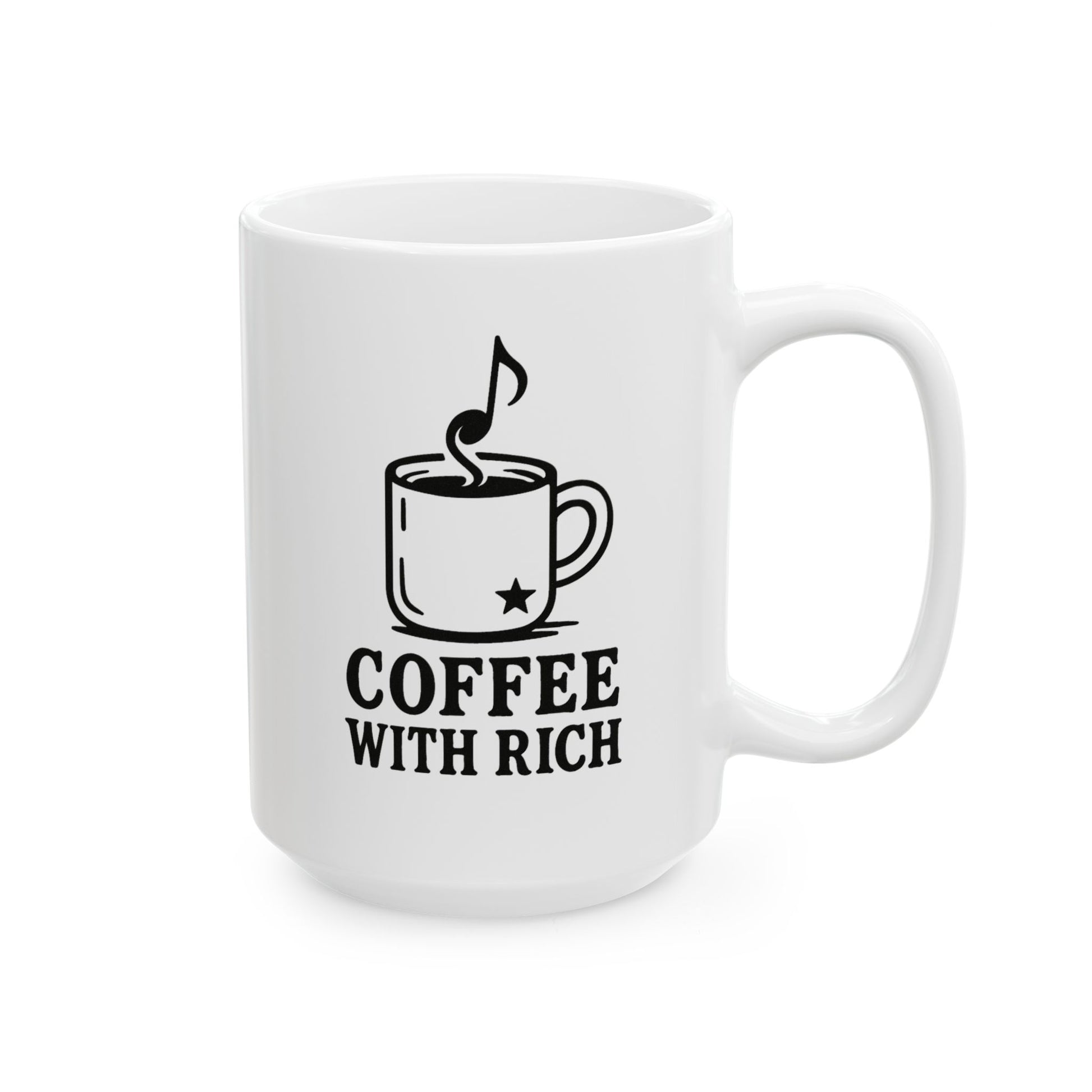 Coffee with Rich - Ceramic Mug, (11oz)