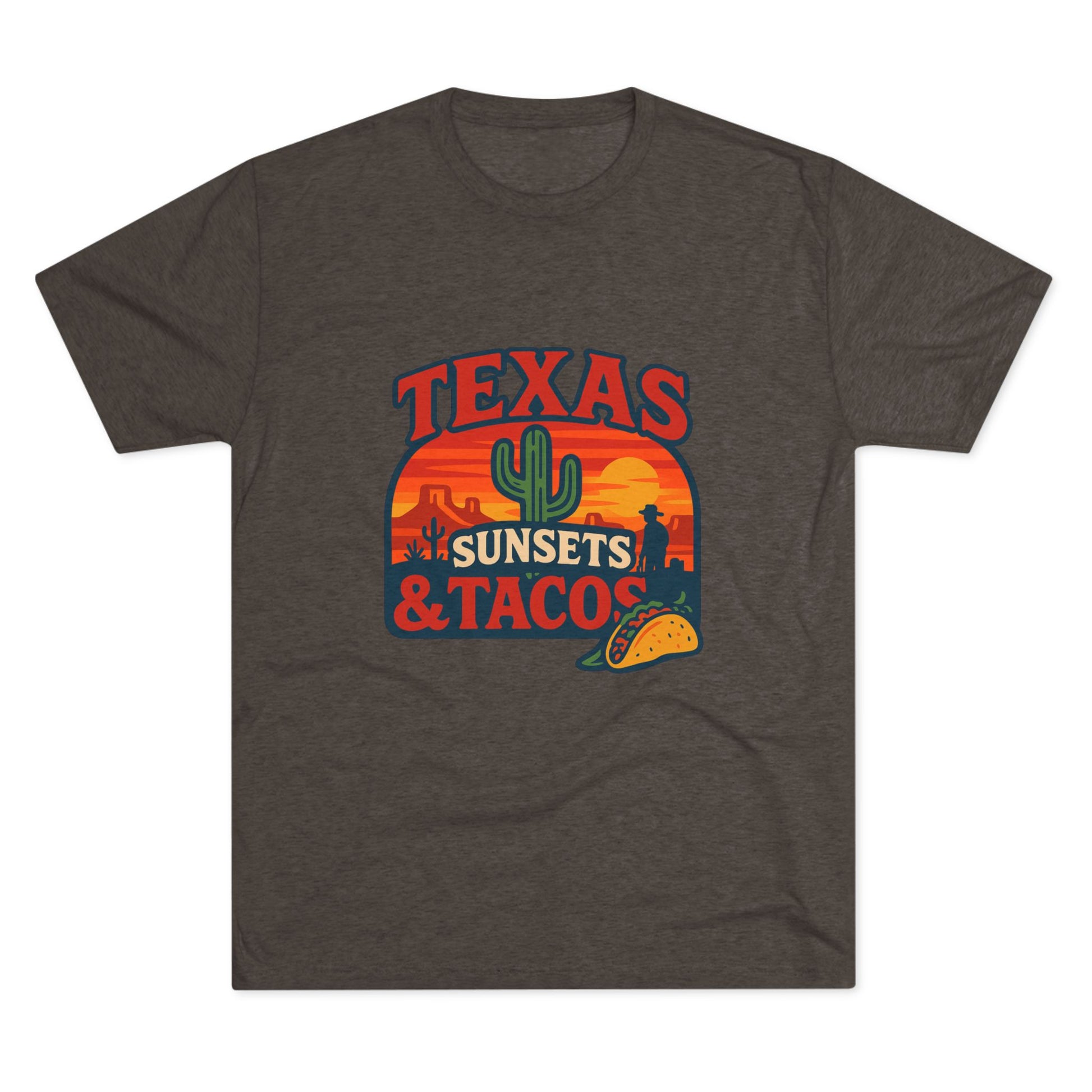 Texas Sunsets and Tacos - Tri-Blend Crew Tee