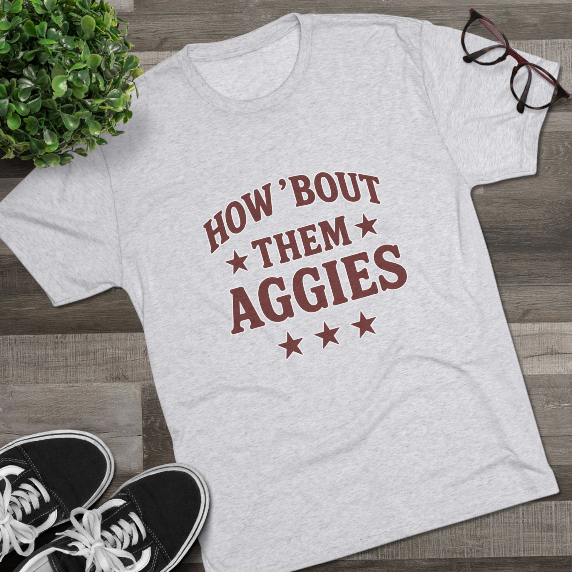 How 'Bout Them Aggies - Unisex Tri-Blend Crew Tee