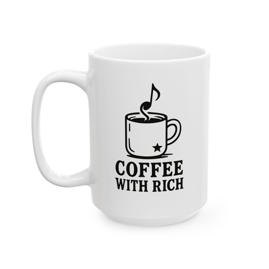 Coffee with Rich - Ceramic Mug, (11oz)