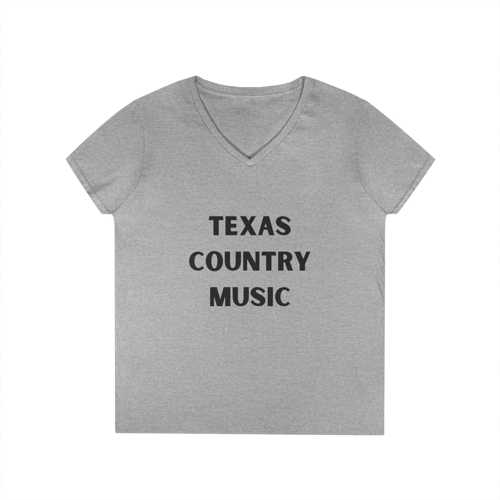 Texas Country Music - Ladies' V-Neck T-Shirt