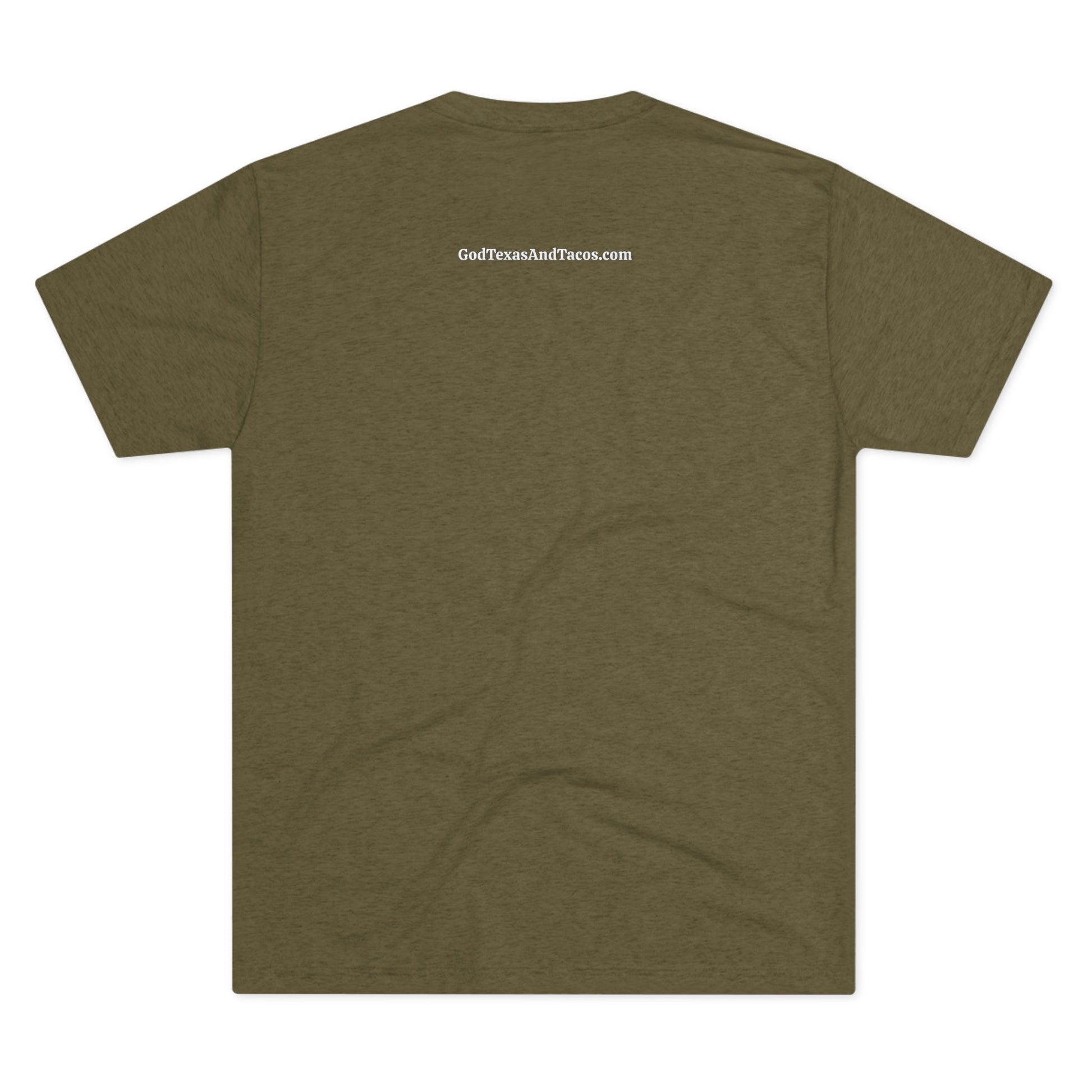 God, Texas & Tacos - Tri-Blend Crew Tee Shirt