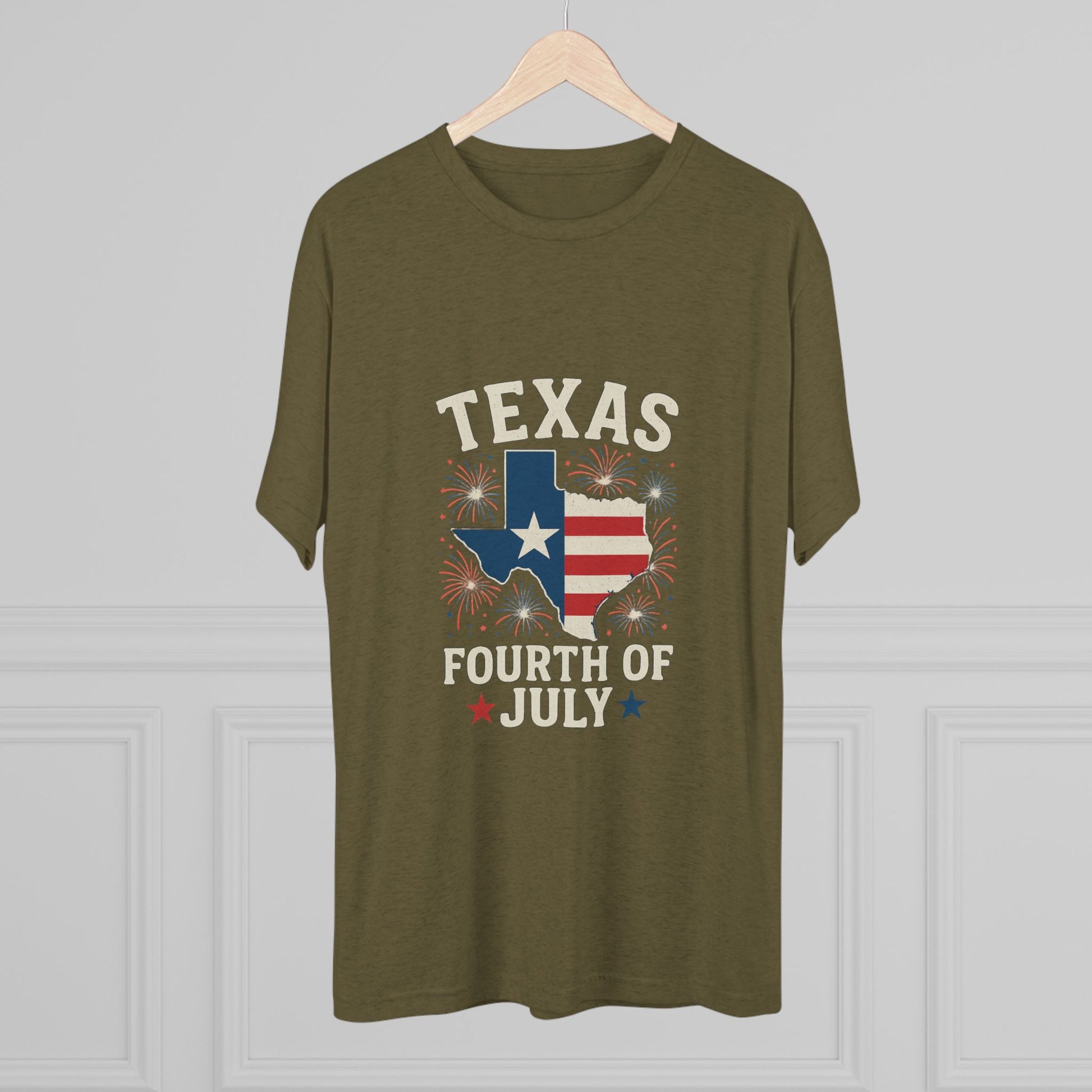 Texas 4th of July - Tri-Blend Crew Tee