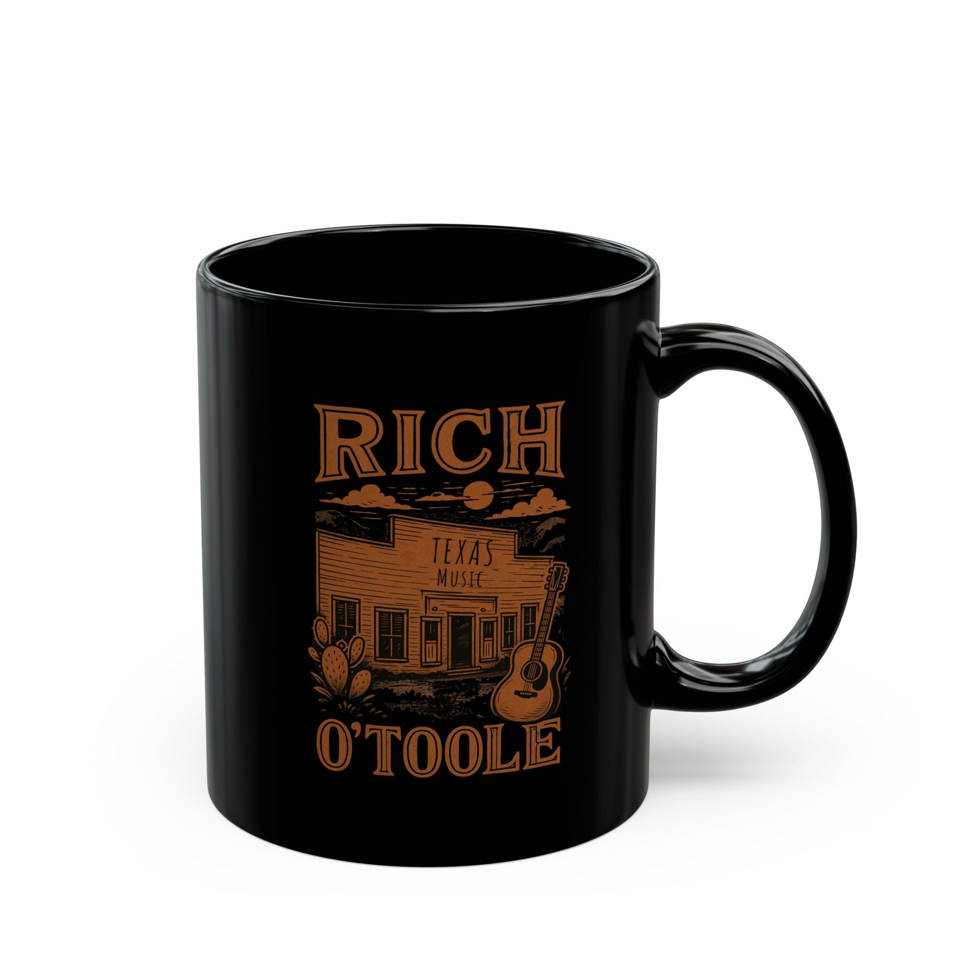 Rich O'Toole Texas Music - Black Mug (11oz, 15oz)