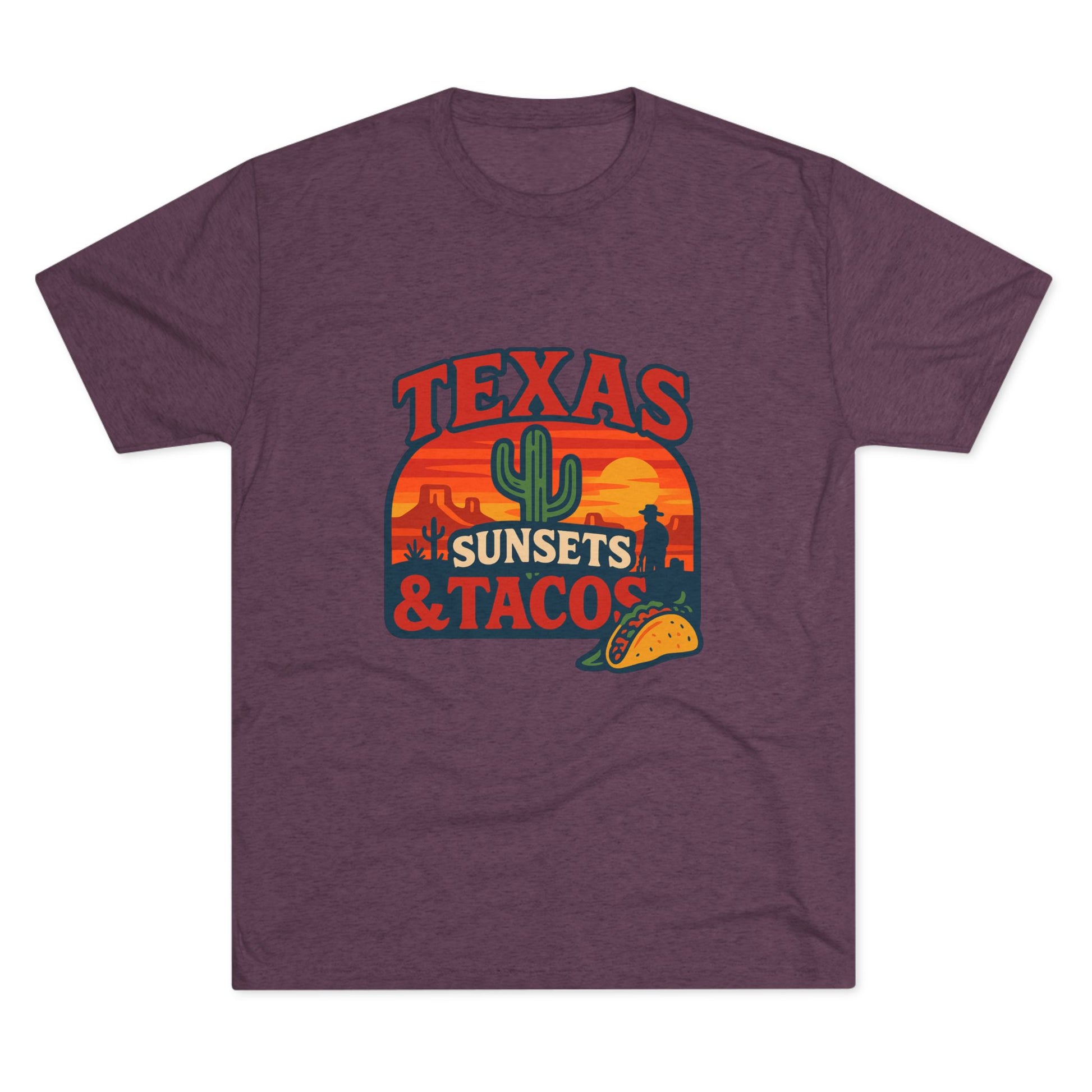 Texas Sunsets and Tacos - Tri-Blend Crew Tee