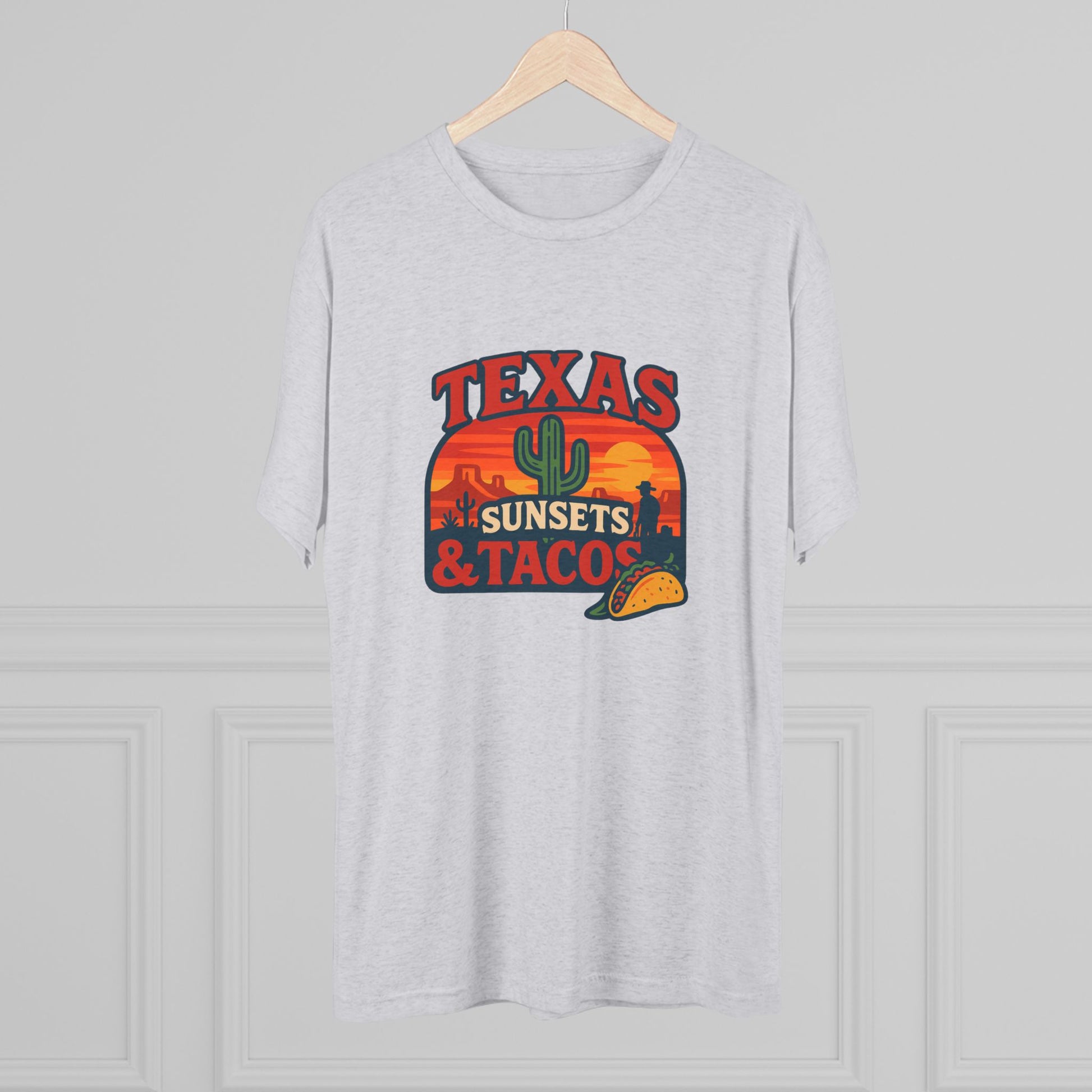 Texas Sunsets and Tacos - Tri-Blend Crew Tee
