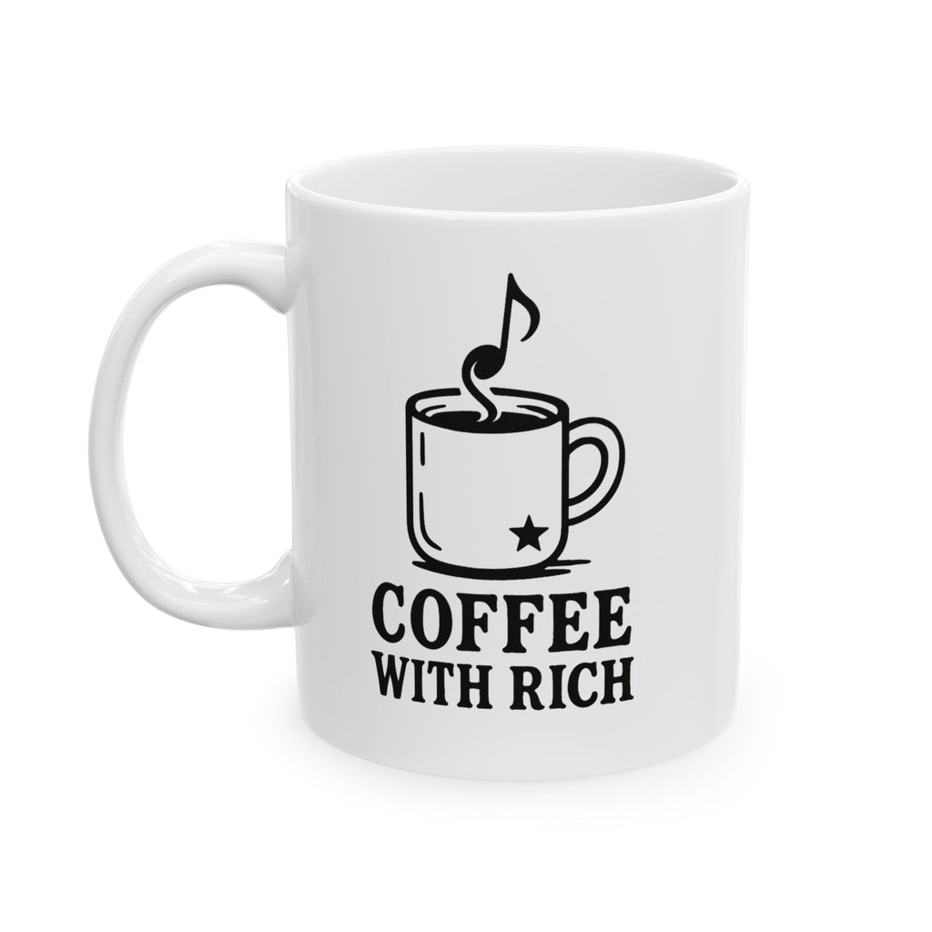 Coffee with Rich - Ceramic Mug, (11oz)