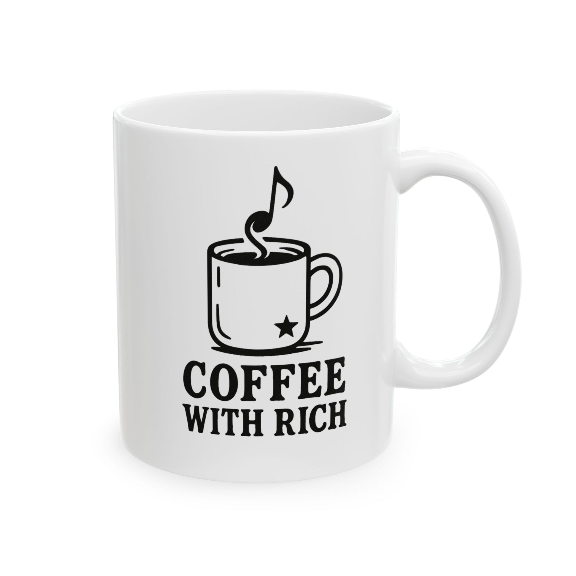 Coffee with Rich - Ceramic Mug, (11oz)