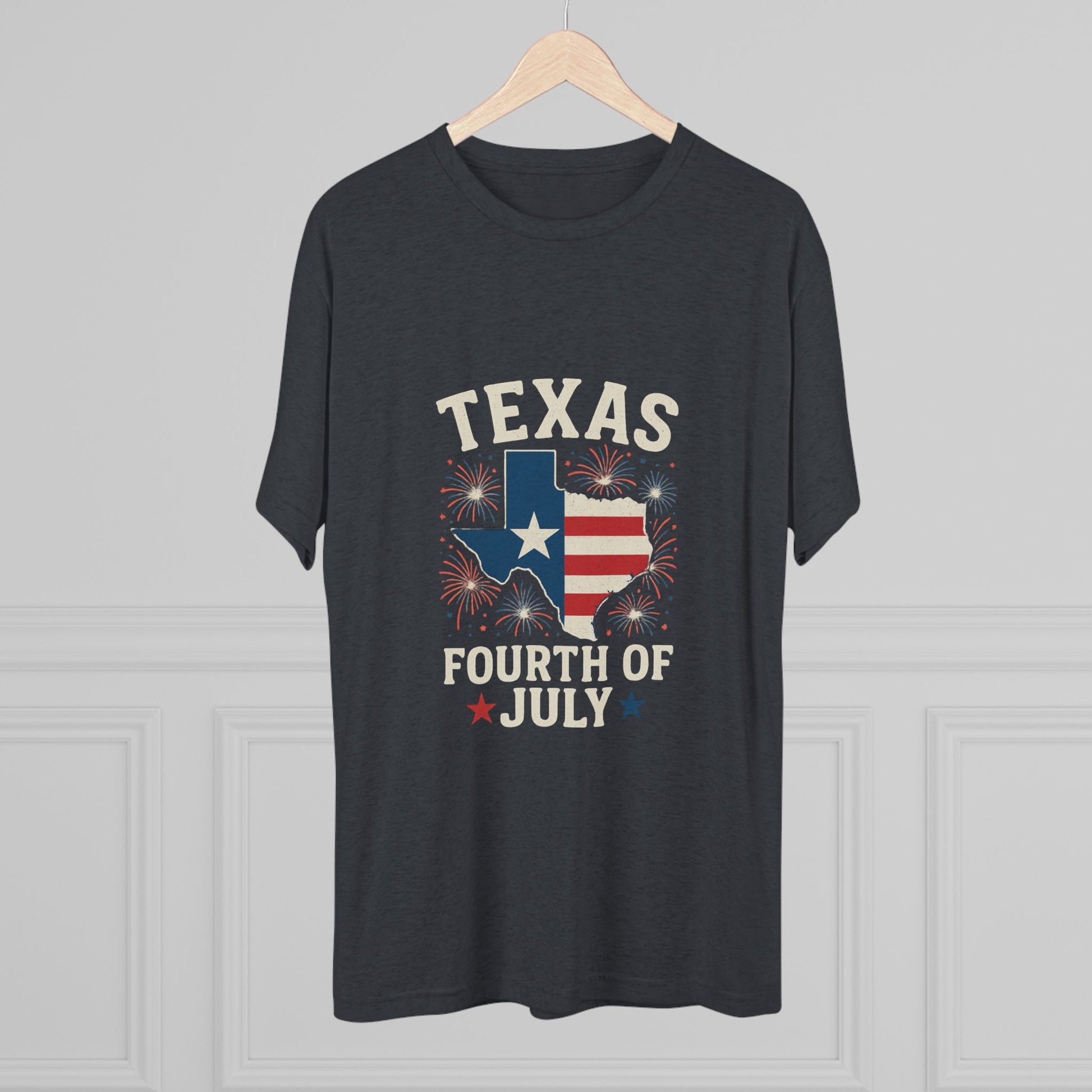 Texas 4th of July - Tri-Blend Crew Tee