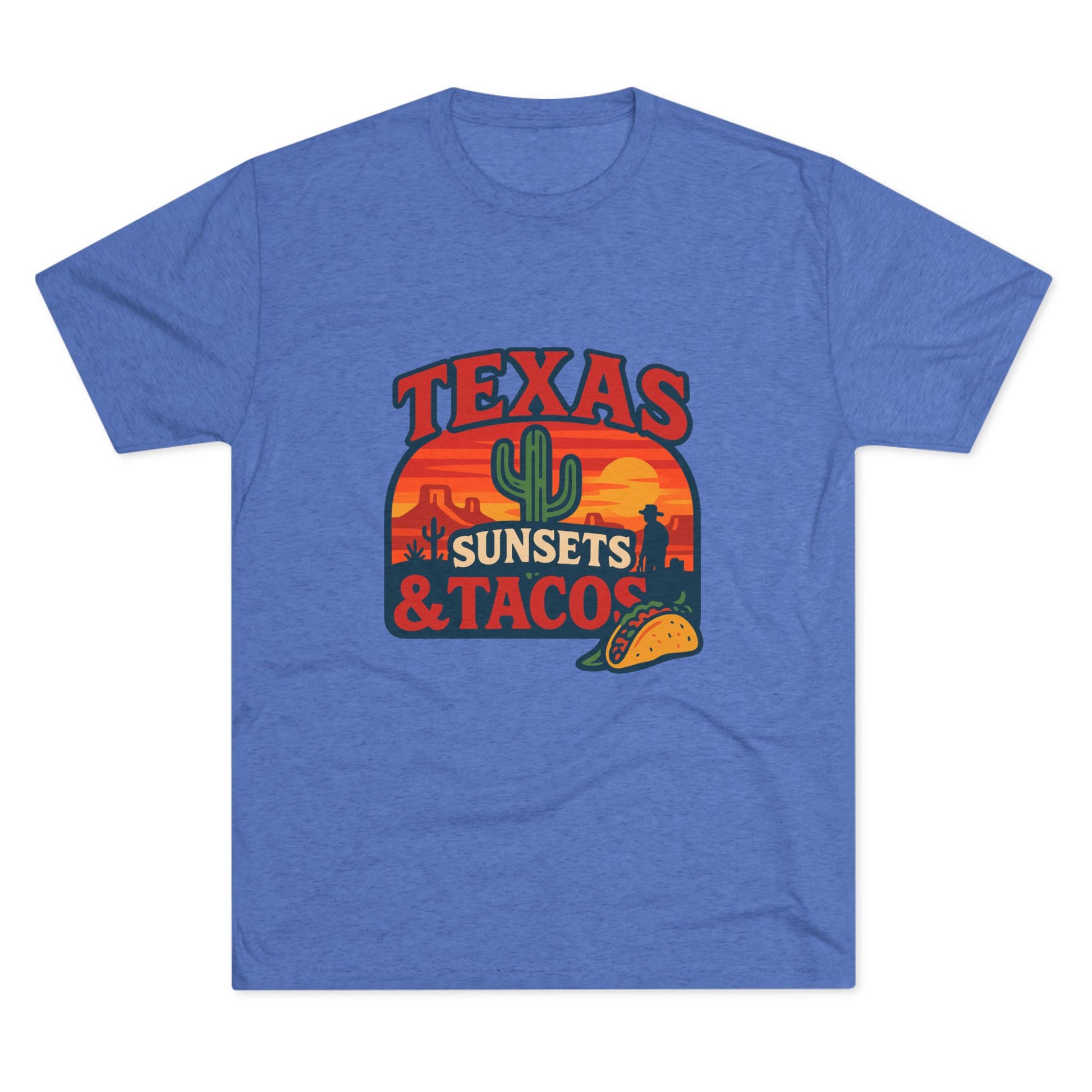 Texas Sunsets and Tacos - Tri-Blend Crew Tee